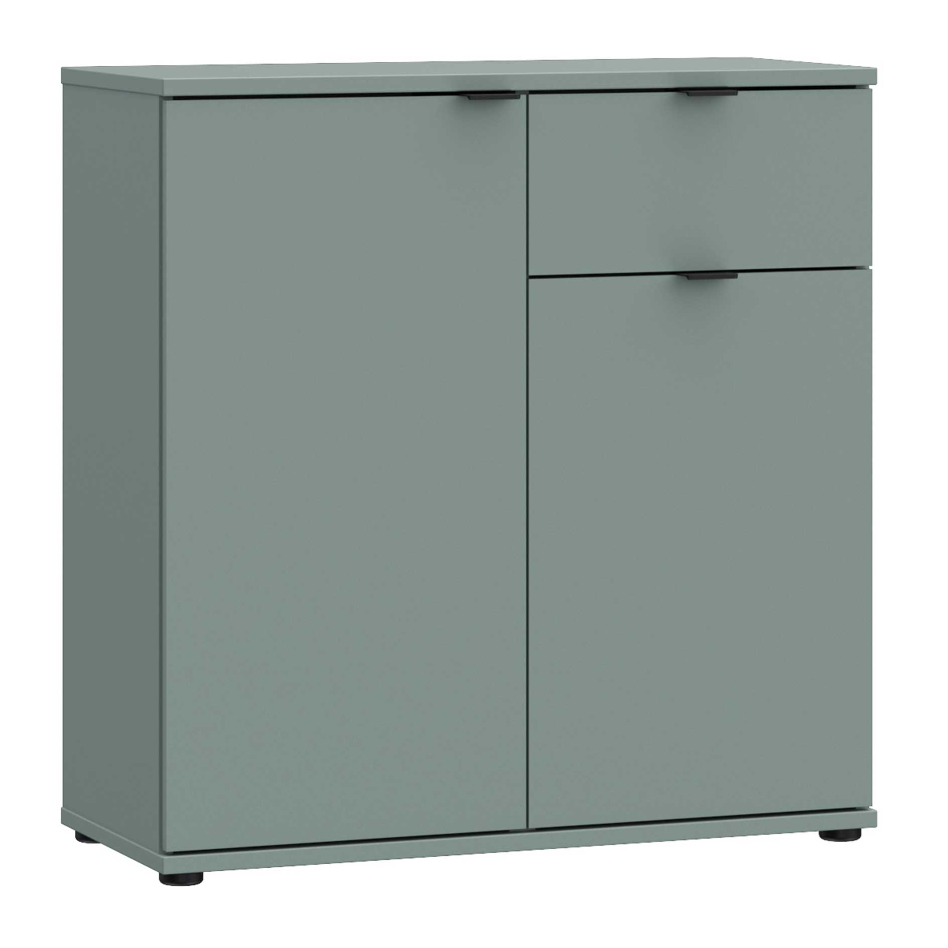 Kommode - salbei - 2 Türen - ein Schubkasten - 80 cm