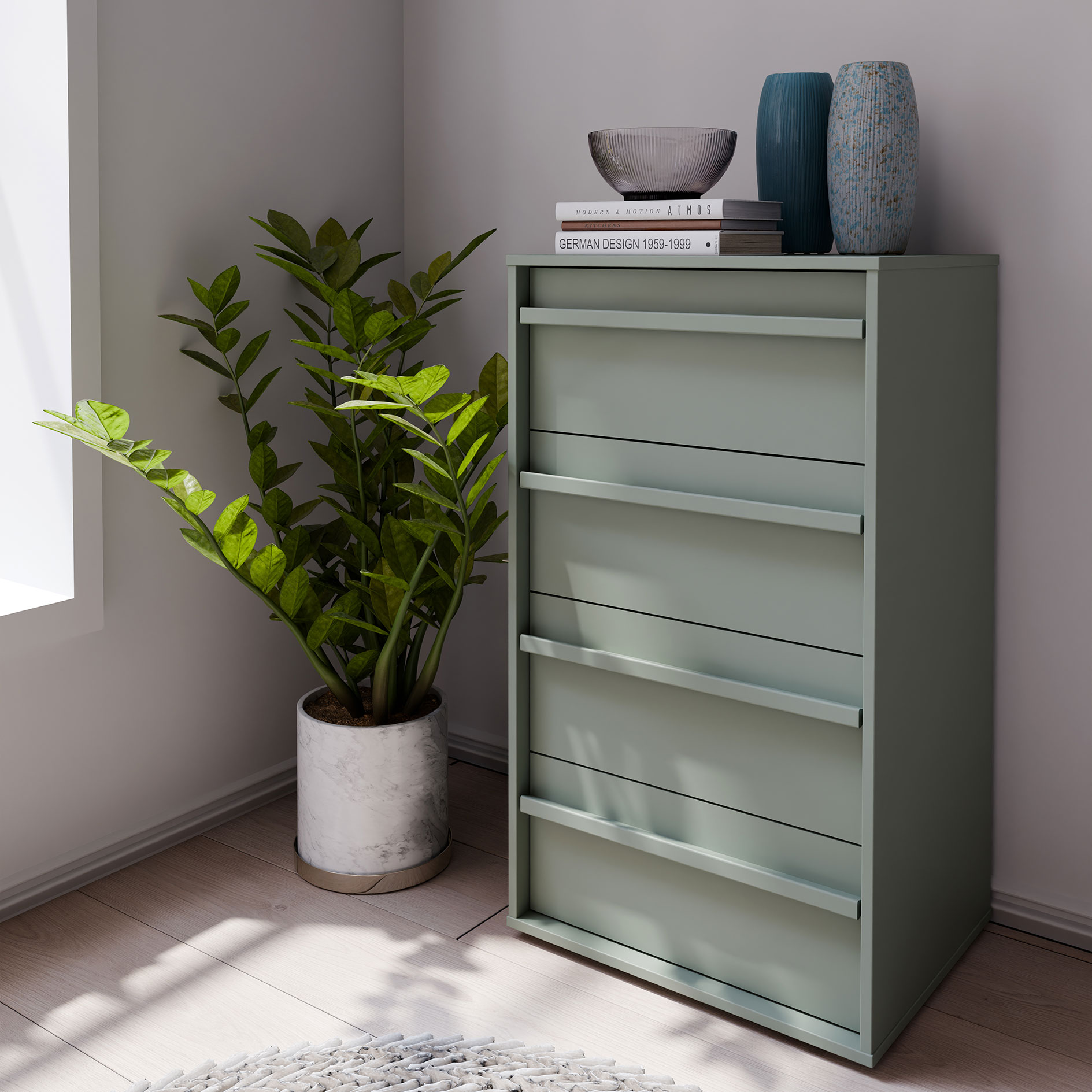 Kommode - salbei - 94 cm hoch