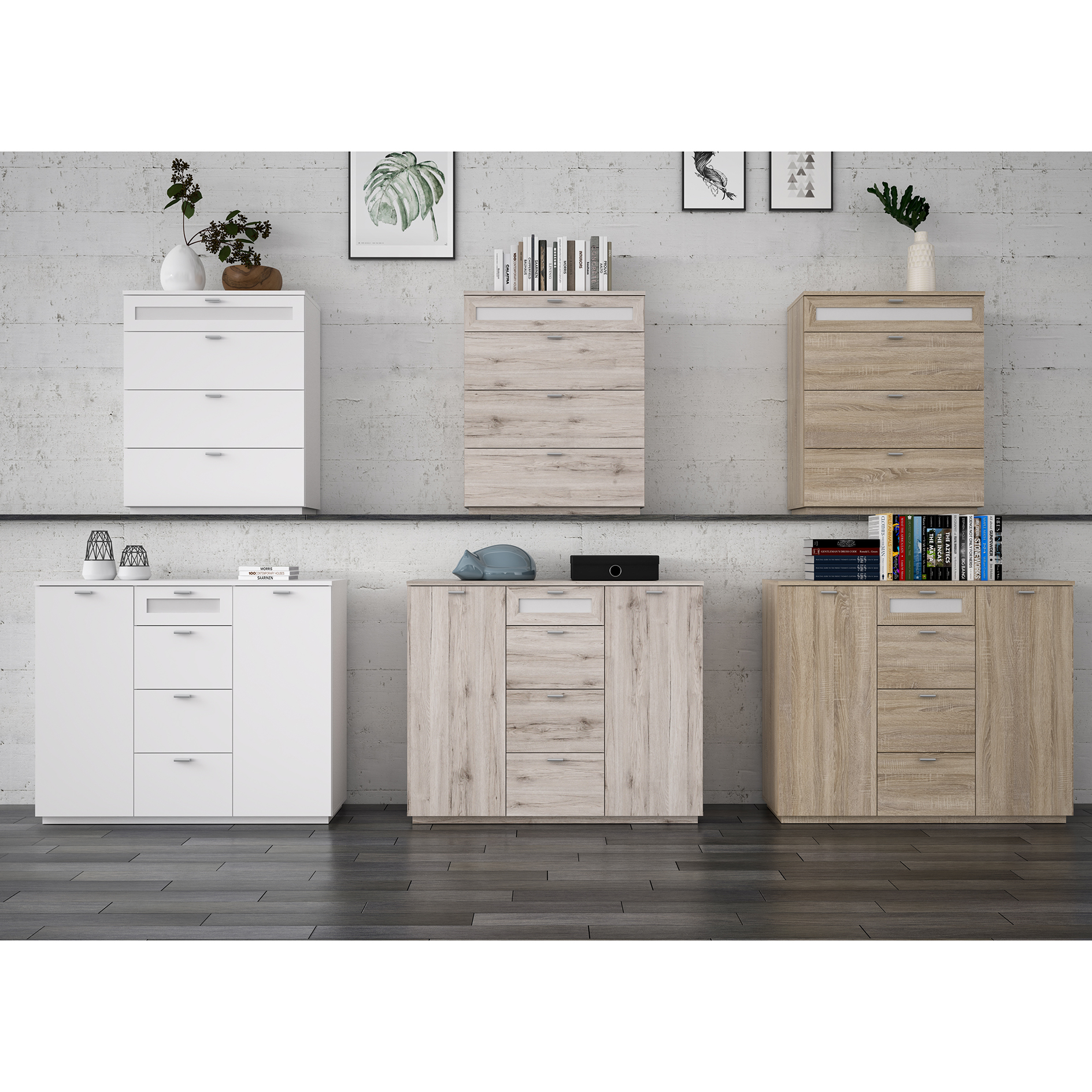 Kommode - Sandeiche - 80 cm breit