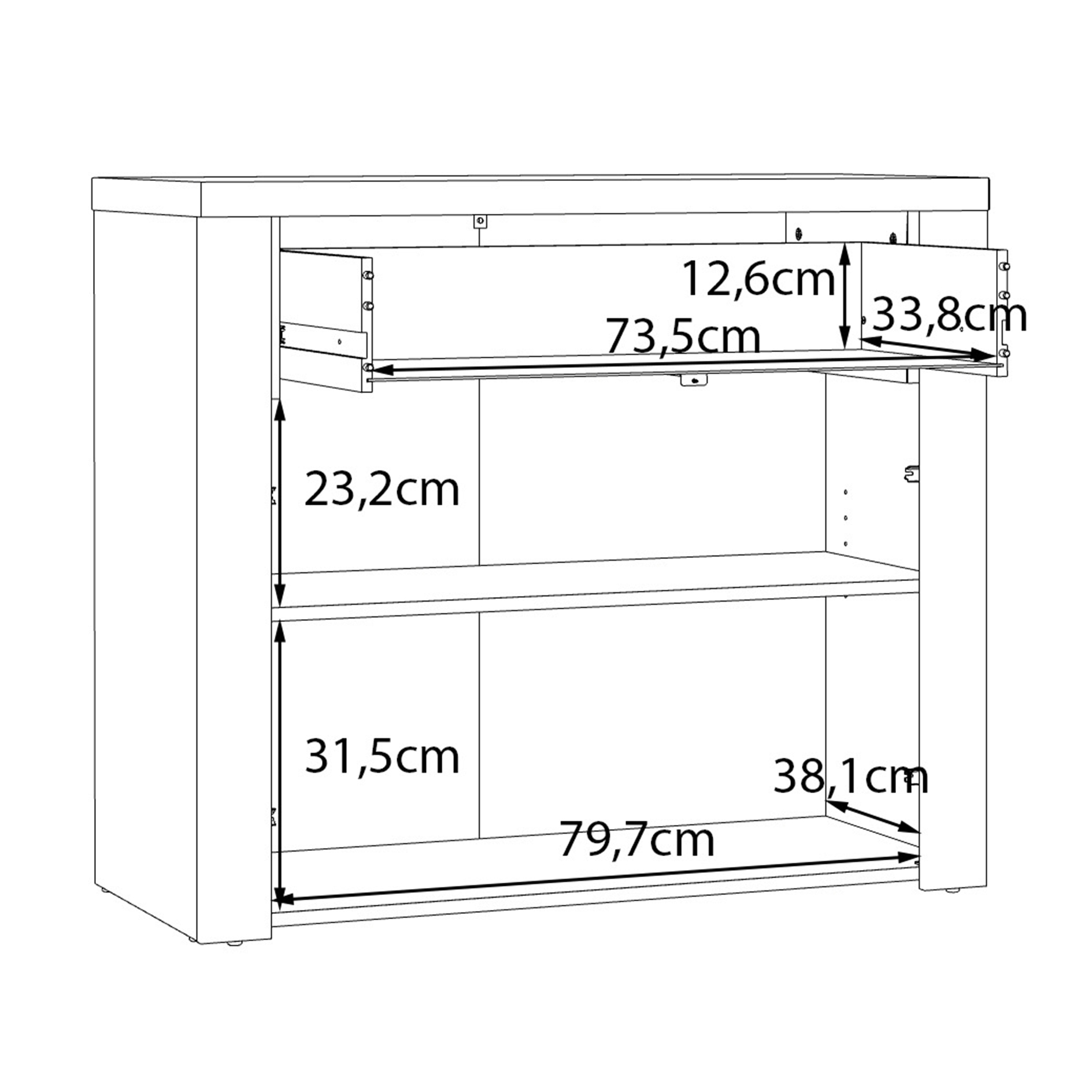 Kommode - Sandeiche - 96 cm breit