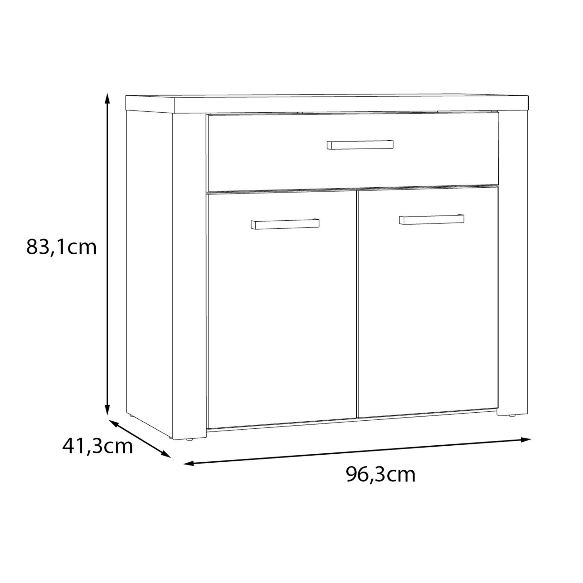 Kommode - Sandeiche - 96 cm breit