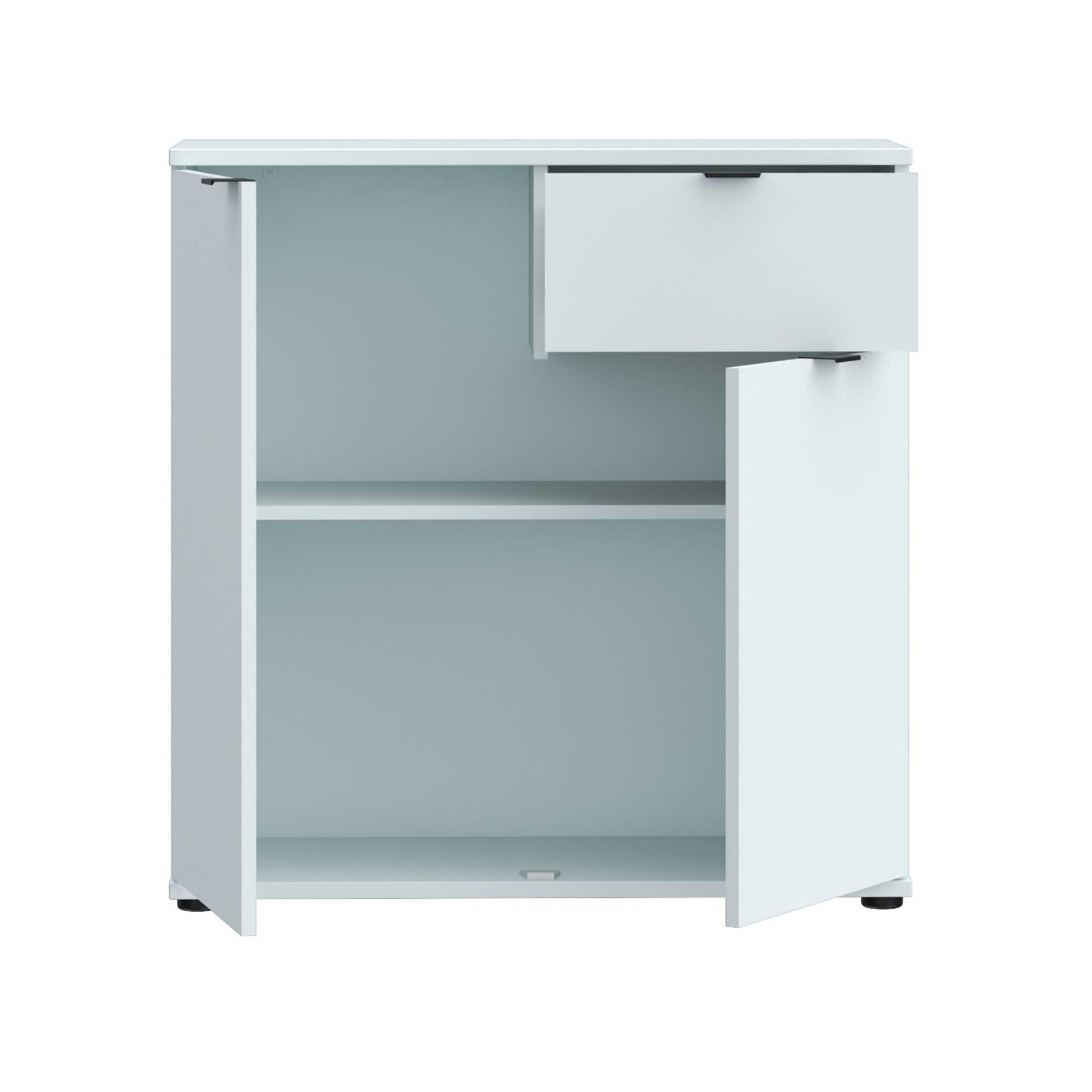 Kommode - secret grey - 2 Türen - ein Schubkasten - 80 cm