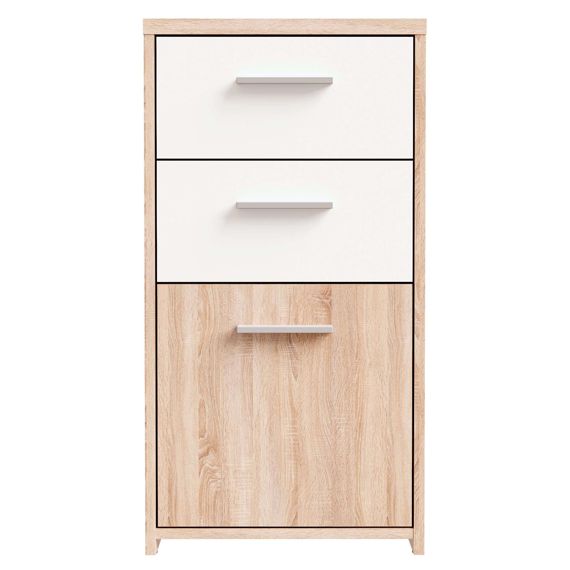 Kommode - Sonoma Eiche - weiß - 40 cm breit