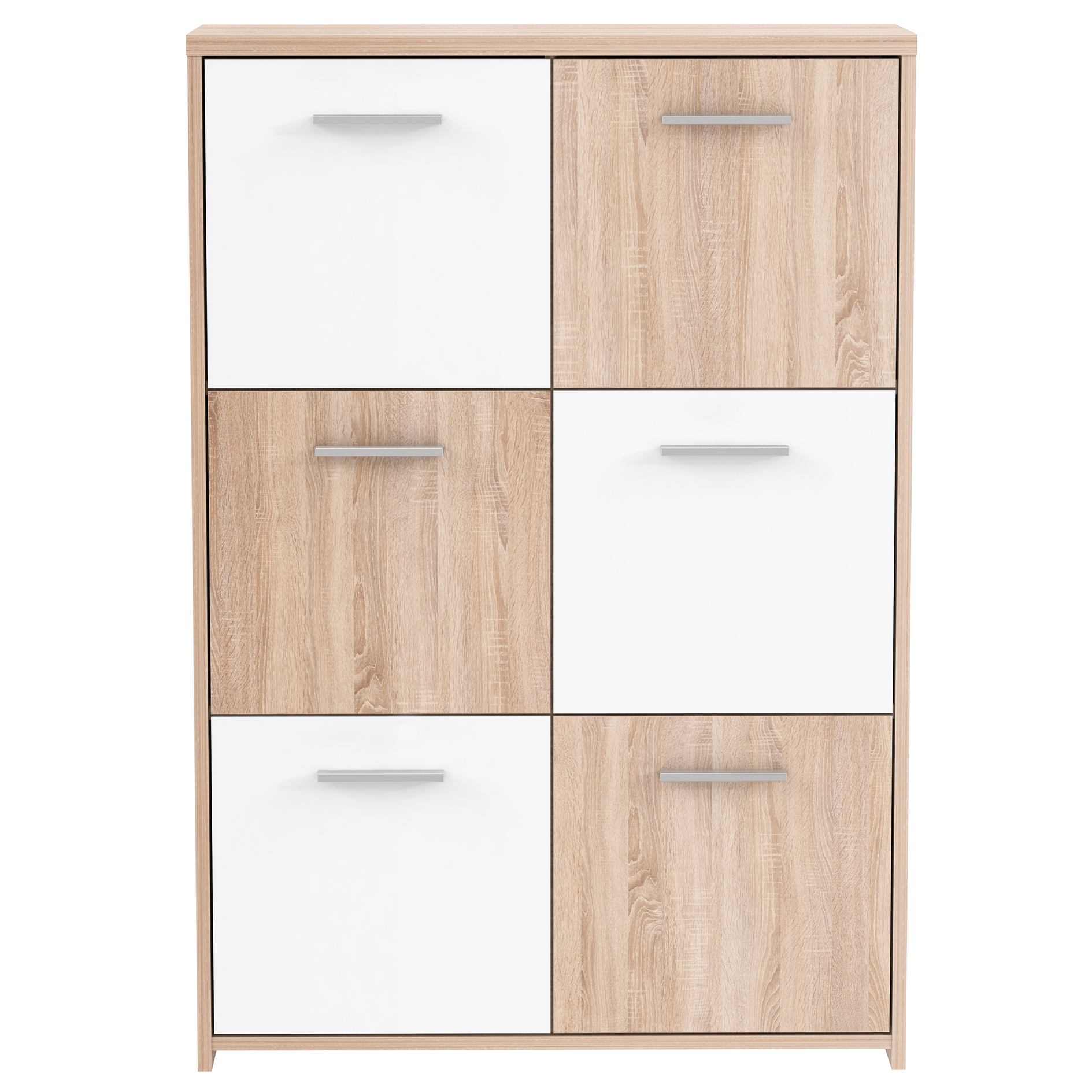 Kommode - Sonoma Eiche - weiß - 77x113 cm