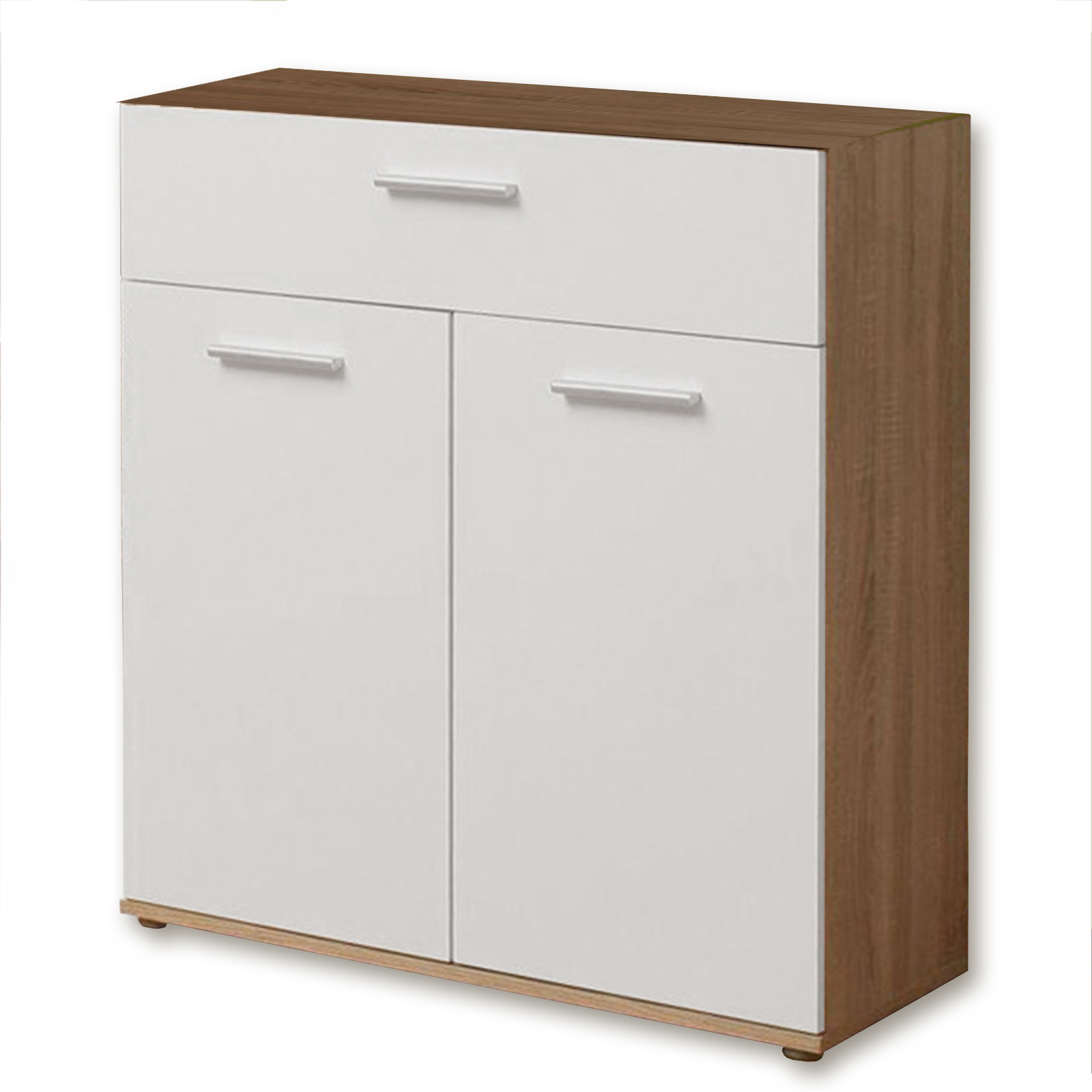 Kommode - Sonoma Eiche - weiß - 79,9 cm
