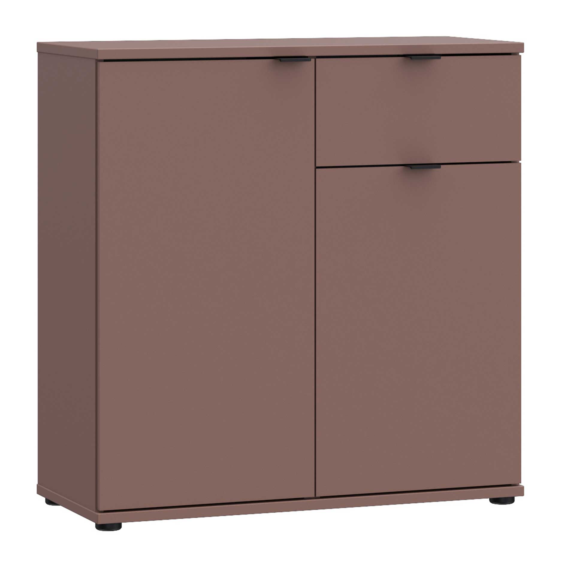 Kommode - terrakotta - 2 Türen - ein Schubkasten - 80 cm
