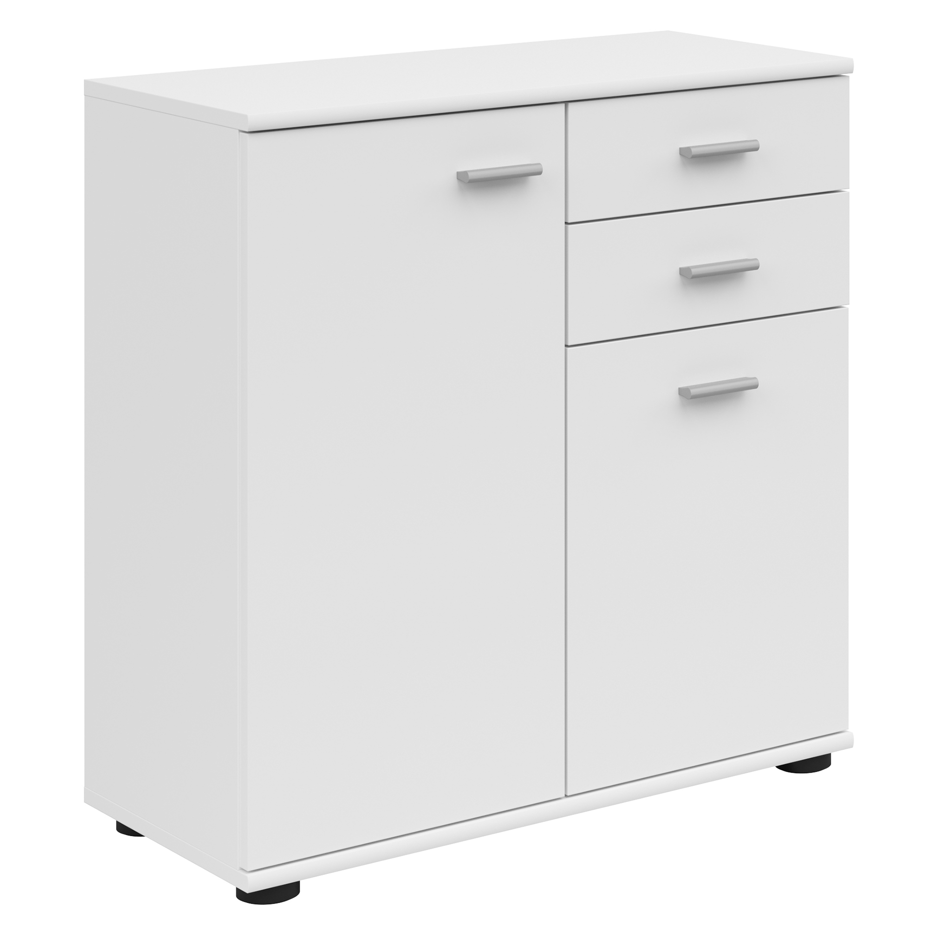 Kommode - weiß - 2 Schubladen - 71 cm breit