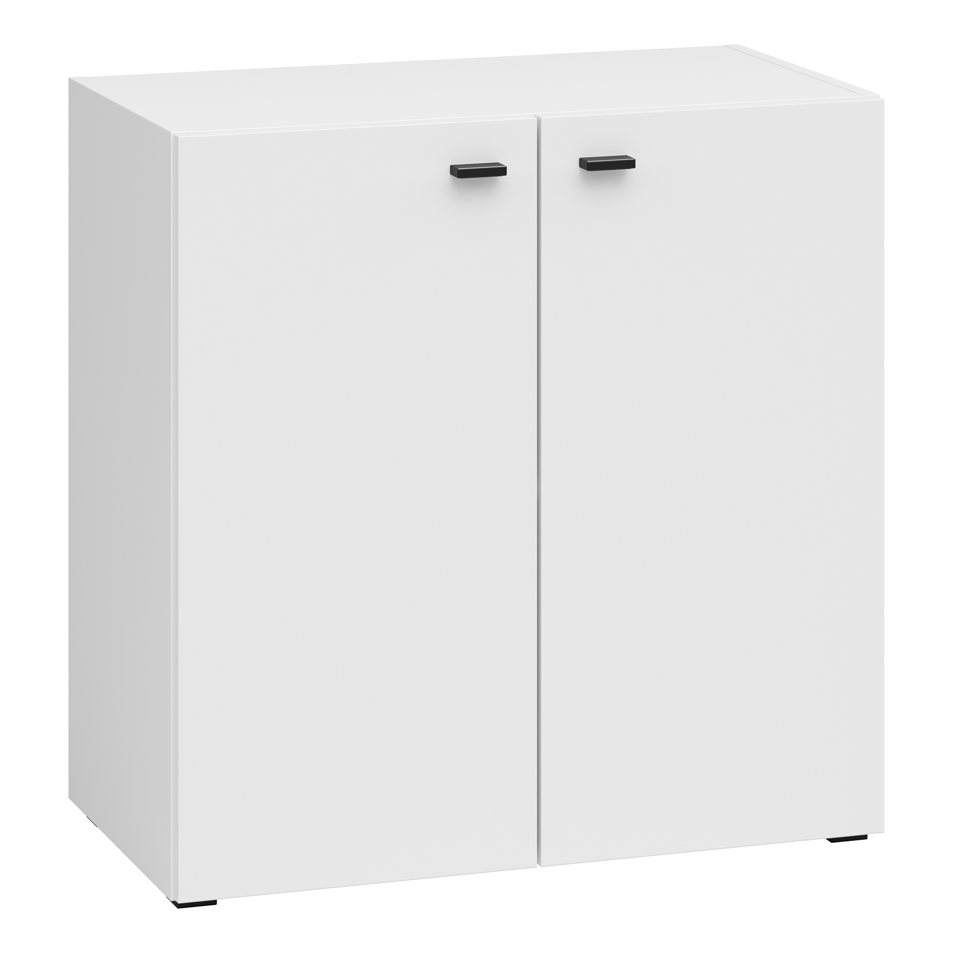 Kommode - weiß - 2 Türen - 64x65 cm