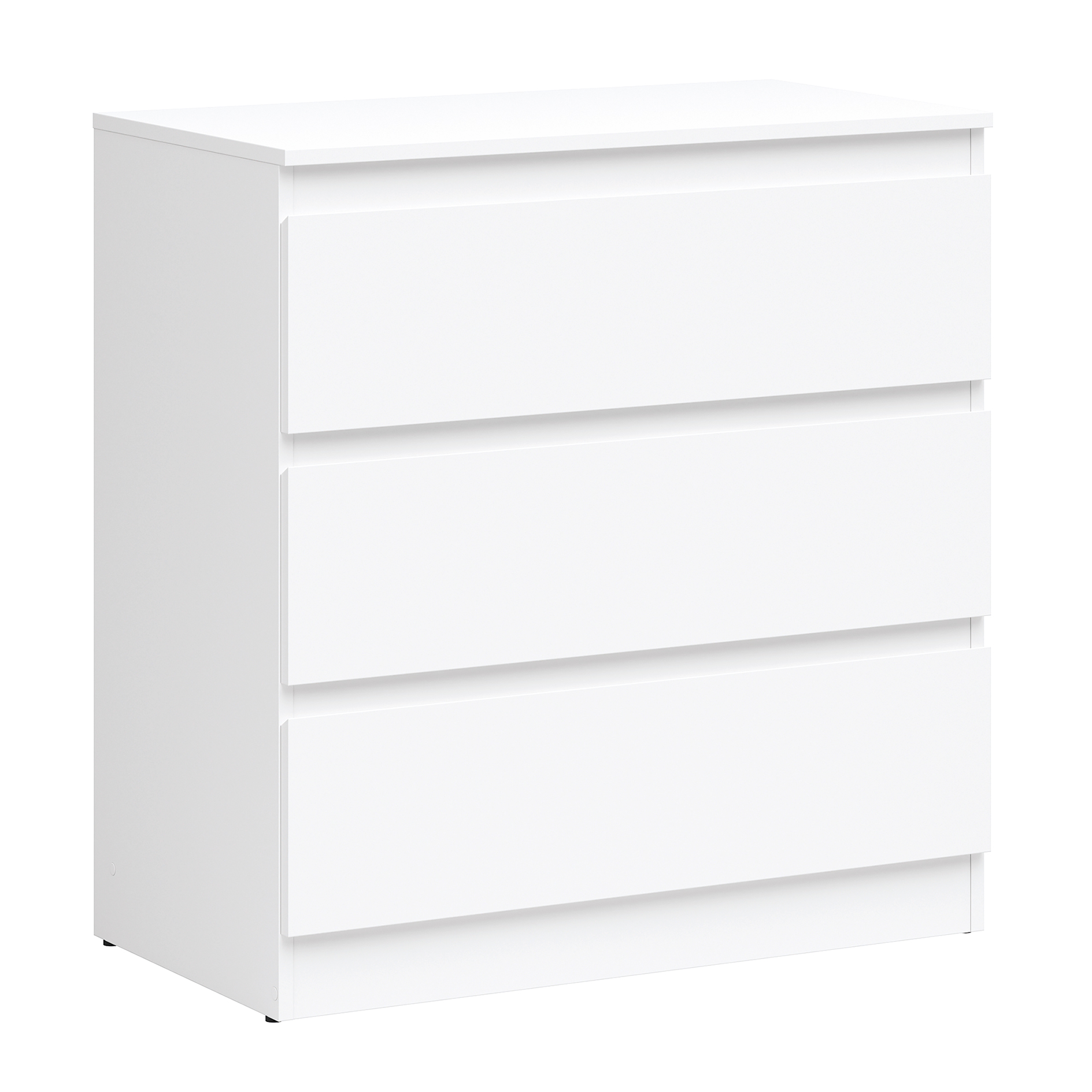 Kommode - weiß - 3 Schubkästen - 77 cm
