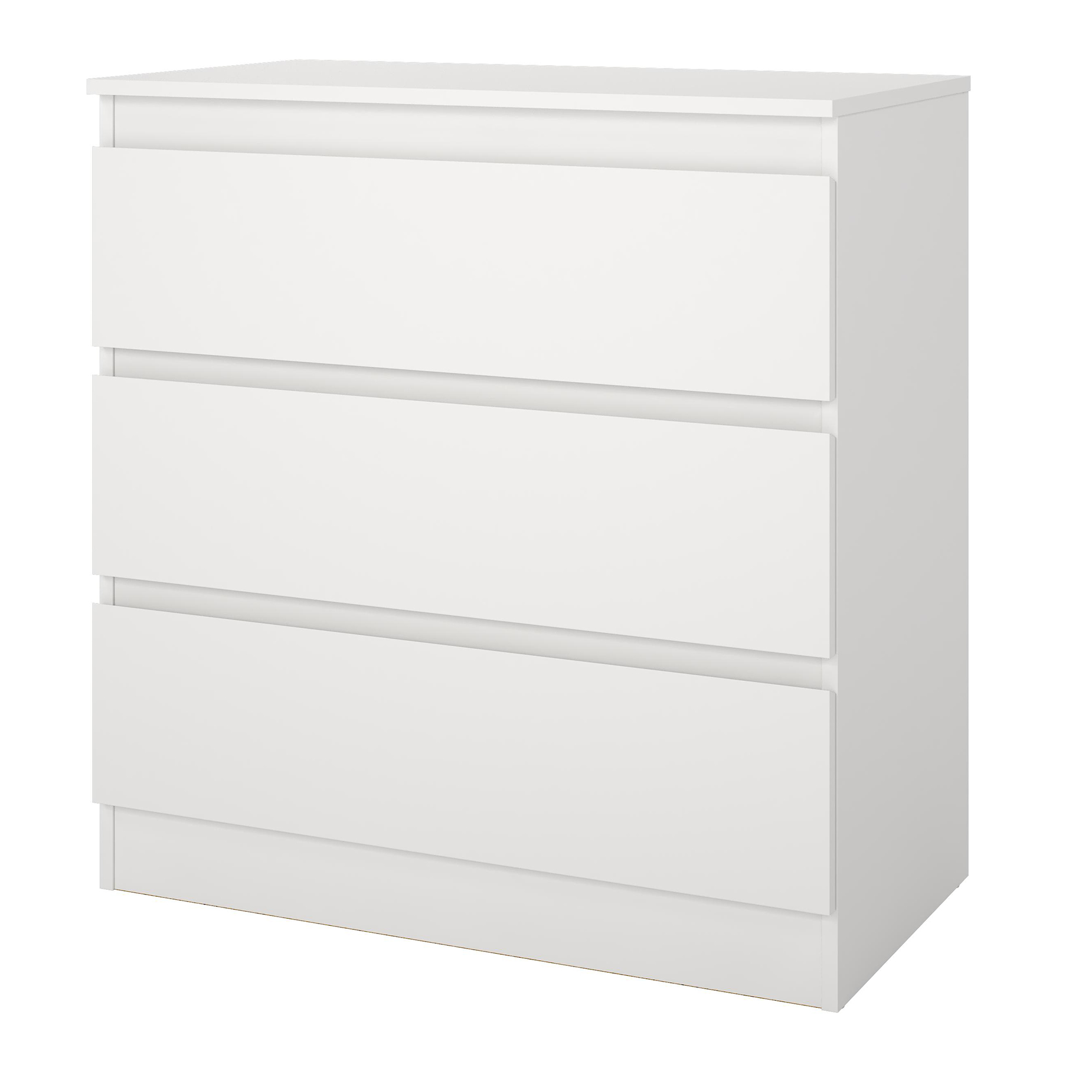 Kommode - weiß - 3 Schubkästen - 77 cm