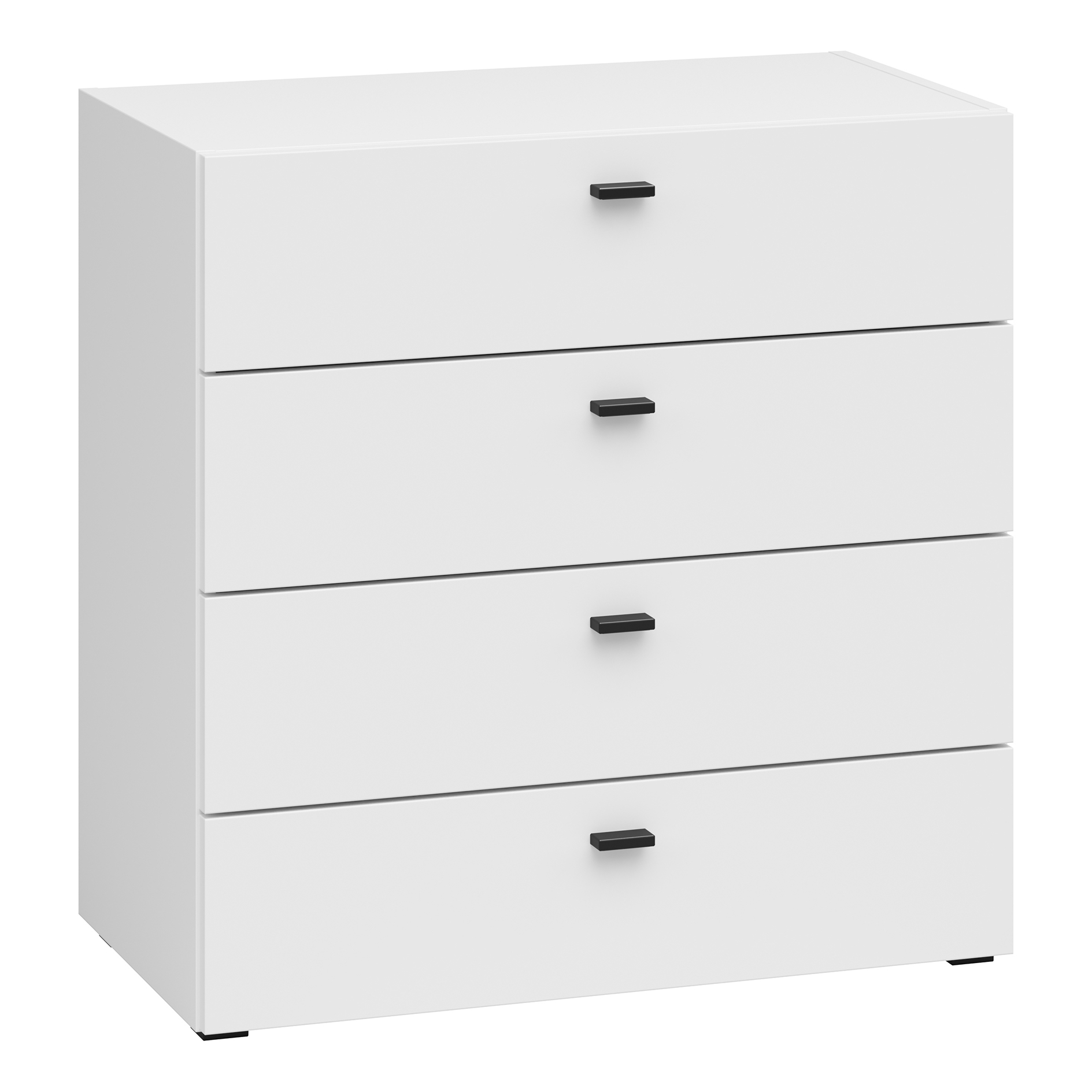 Kommode - weiß - 4 Schubkästen - 64x65 cm