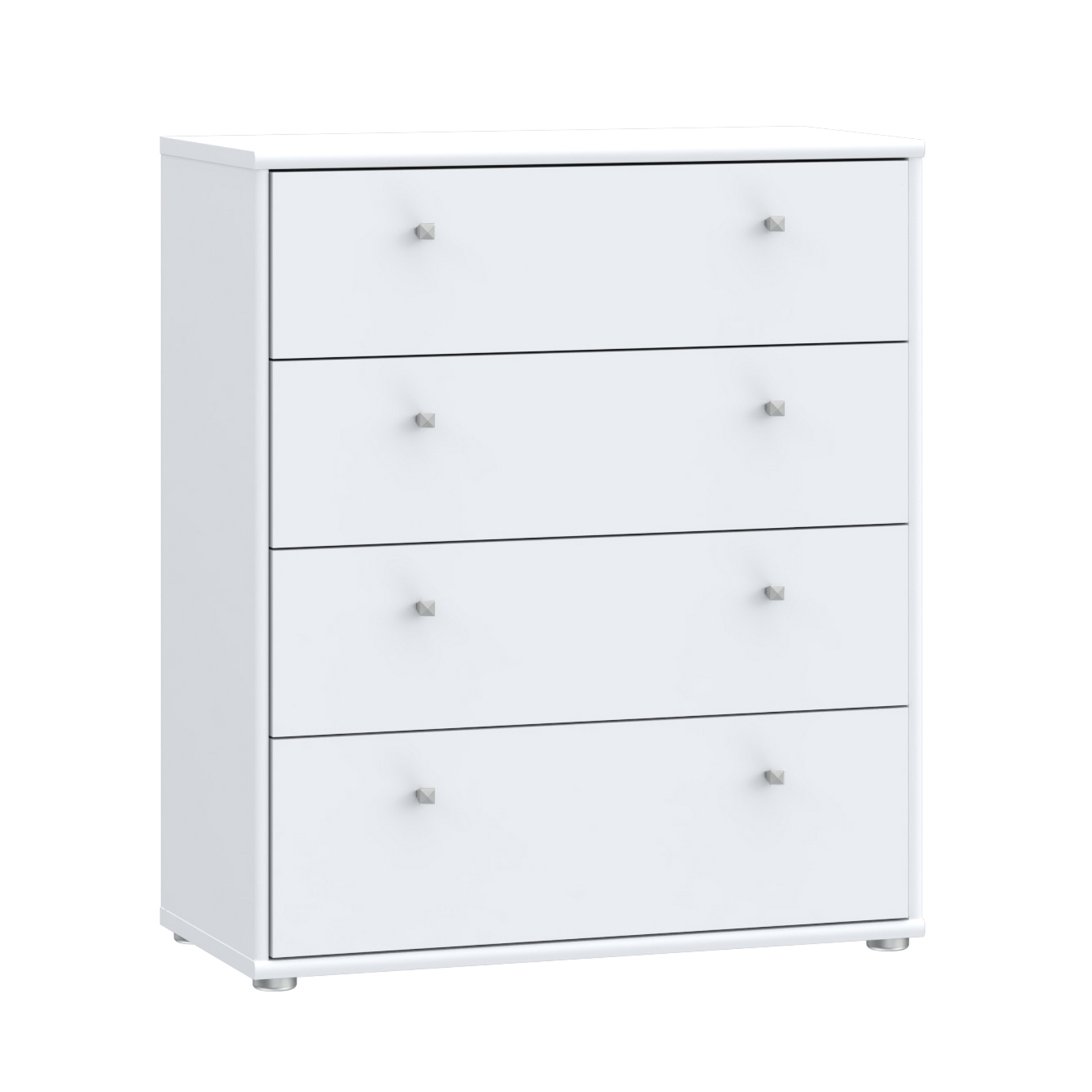 Kommode - weiß - 4 Schubkästen - 74x86 cm