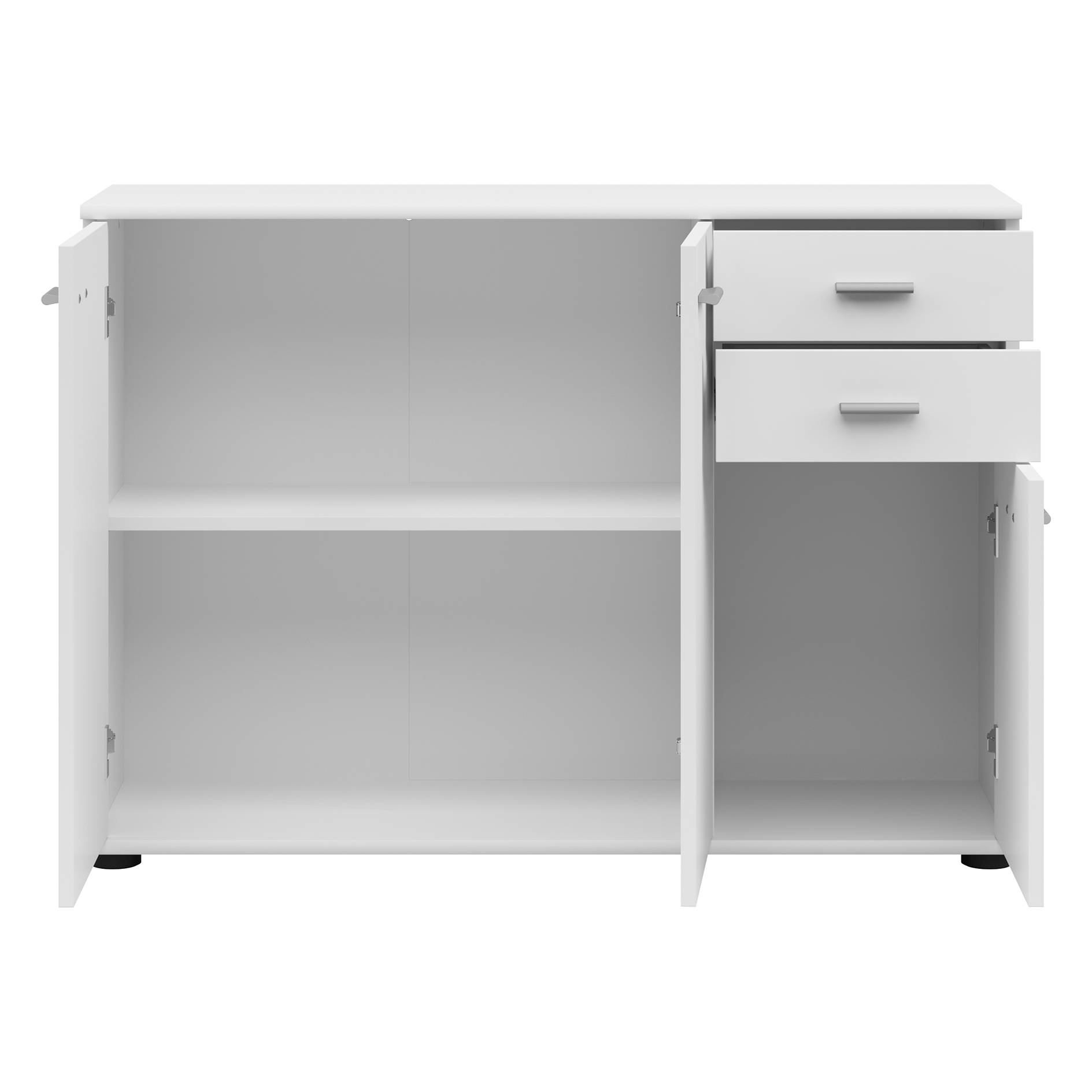 Kommode weiß matt 3 Türen 106 cm breit Online bei ROLLER kaufen