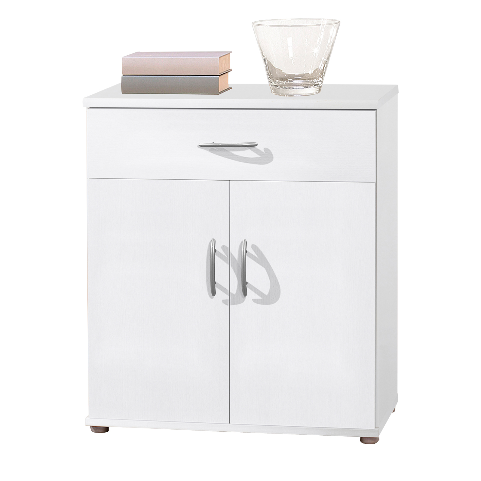 Kommode - weiß - Schubkasten - 2 Türen - 60 cm