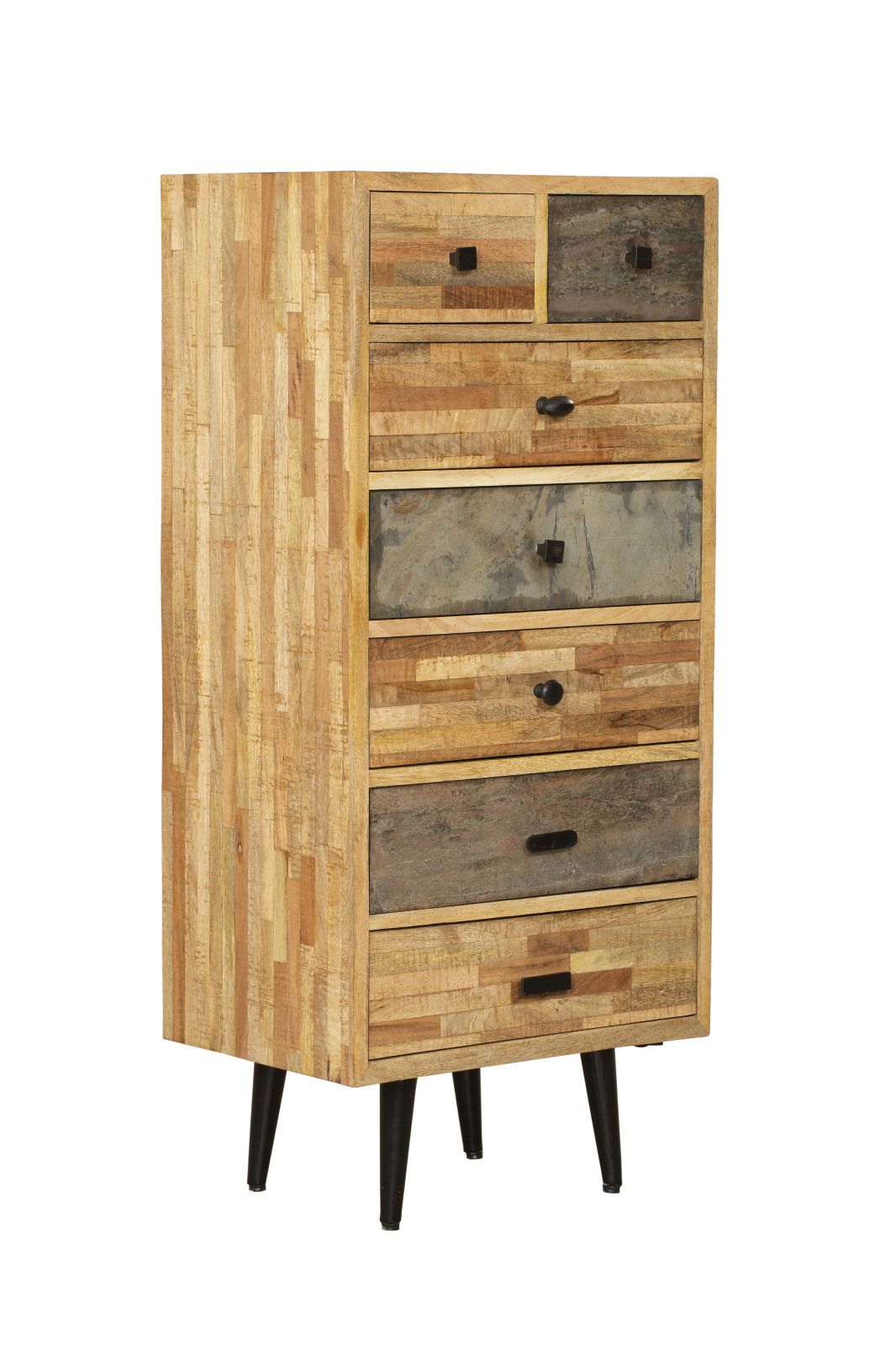 Kommode YAMUNA - braun-schwarz - 110 cm