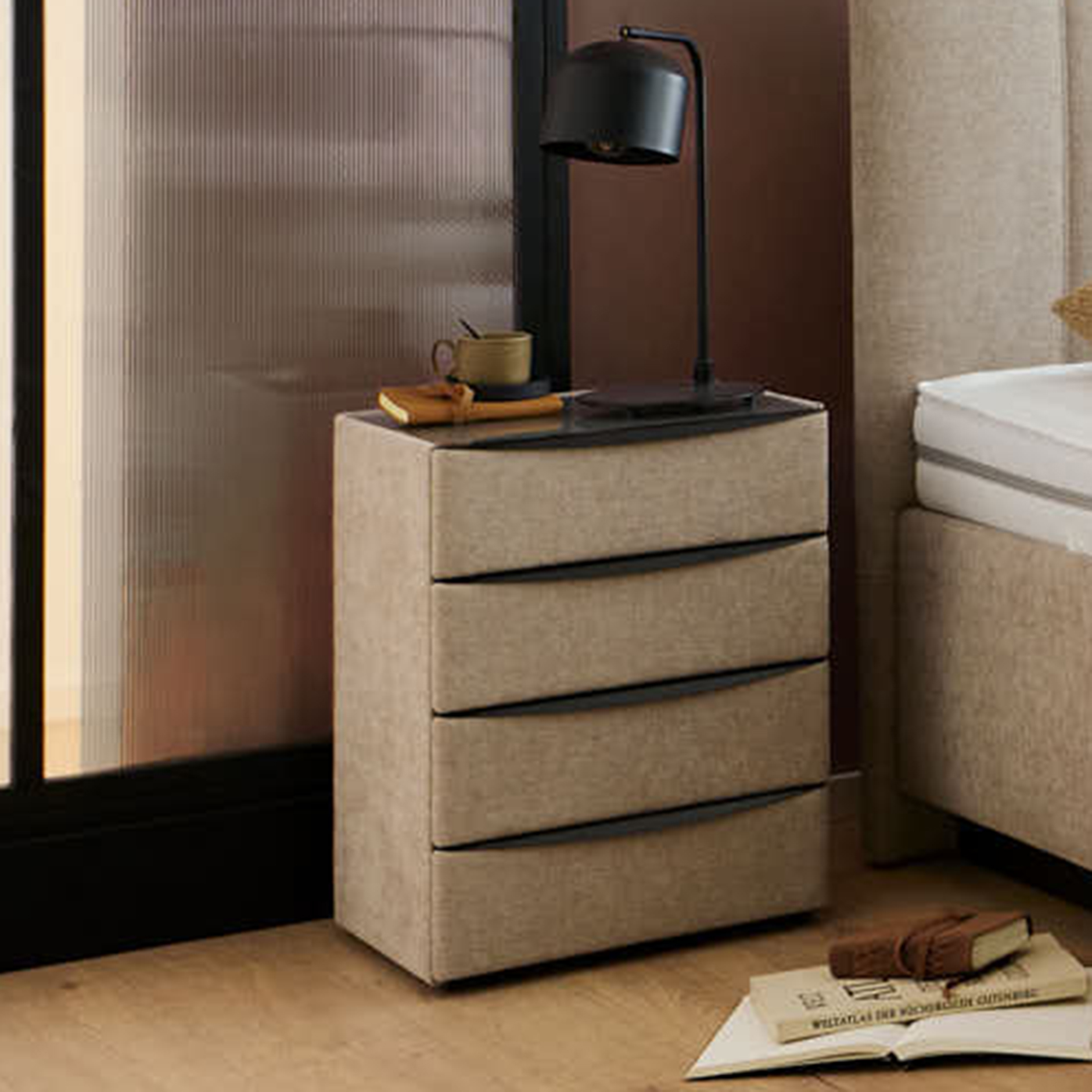 Konsole - beige - 4 Schubkästen - 47x62 cm