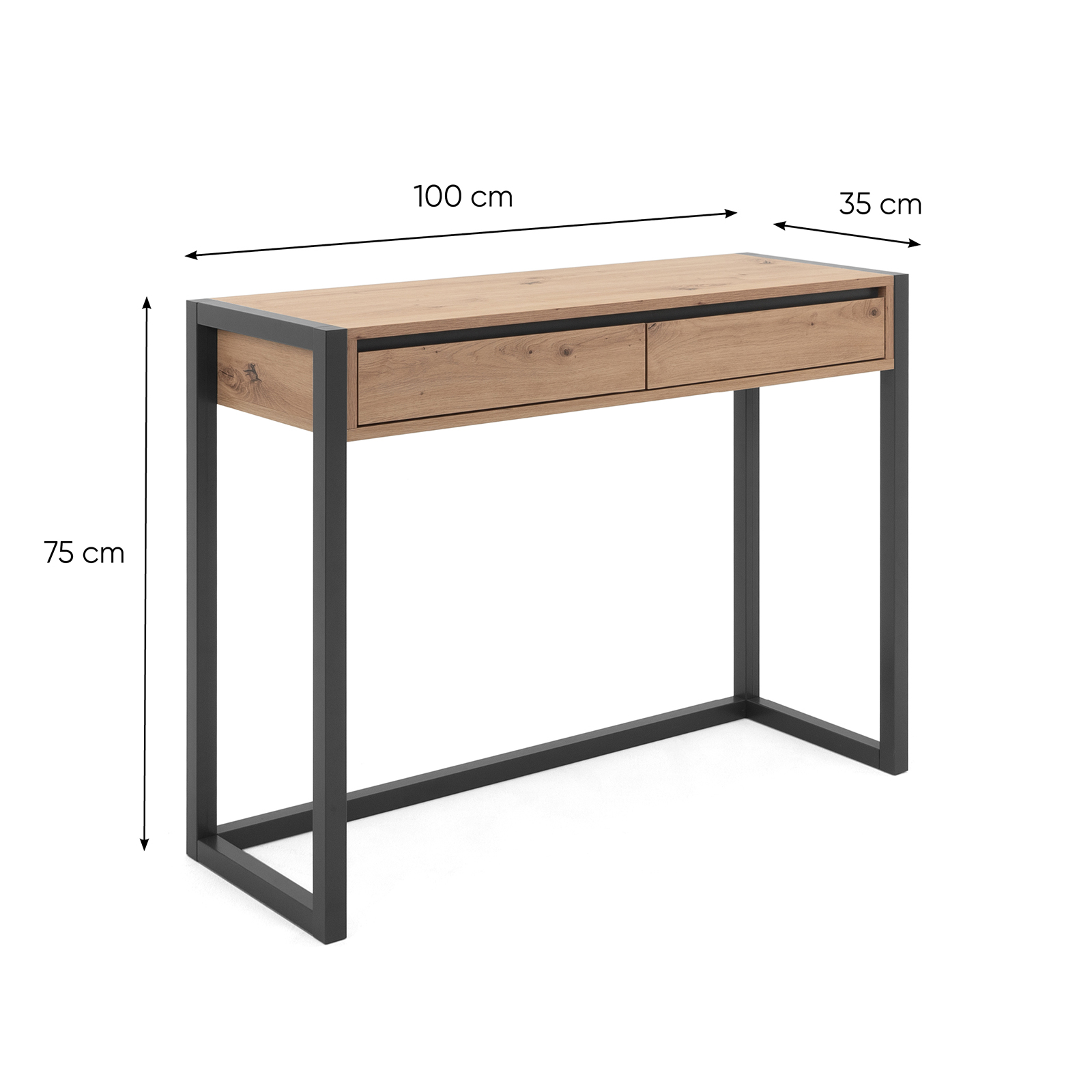 Konsole DENVER - Artisan Eiche-anthrazit - 100 cm