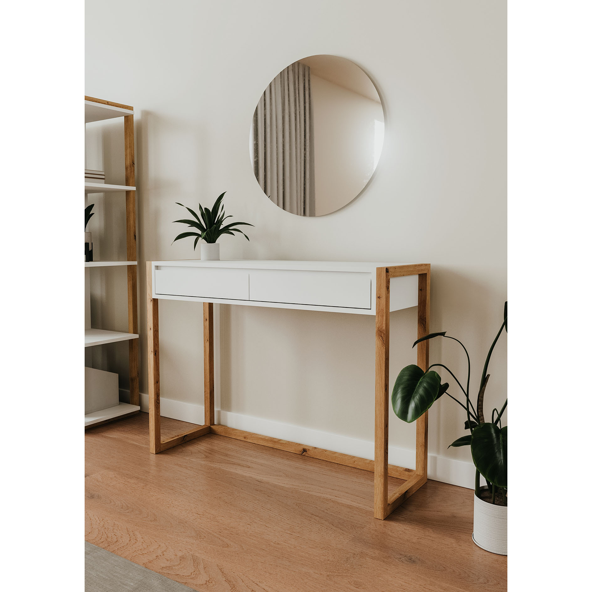 Konsolentisch DENVER - weiß - Artisan Eiche - 100 cm breit