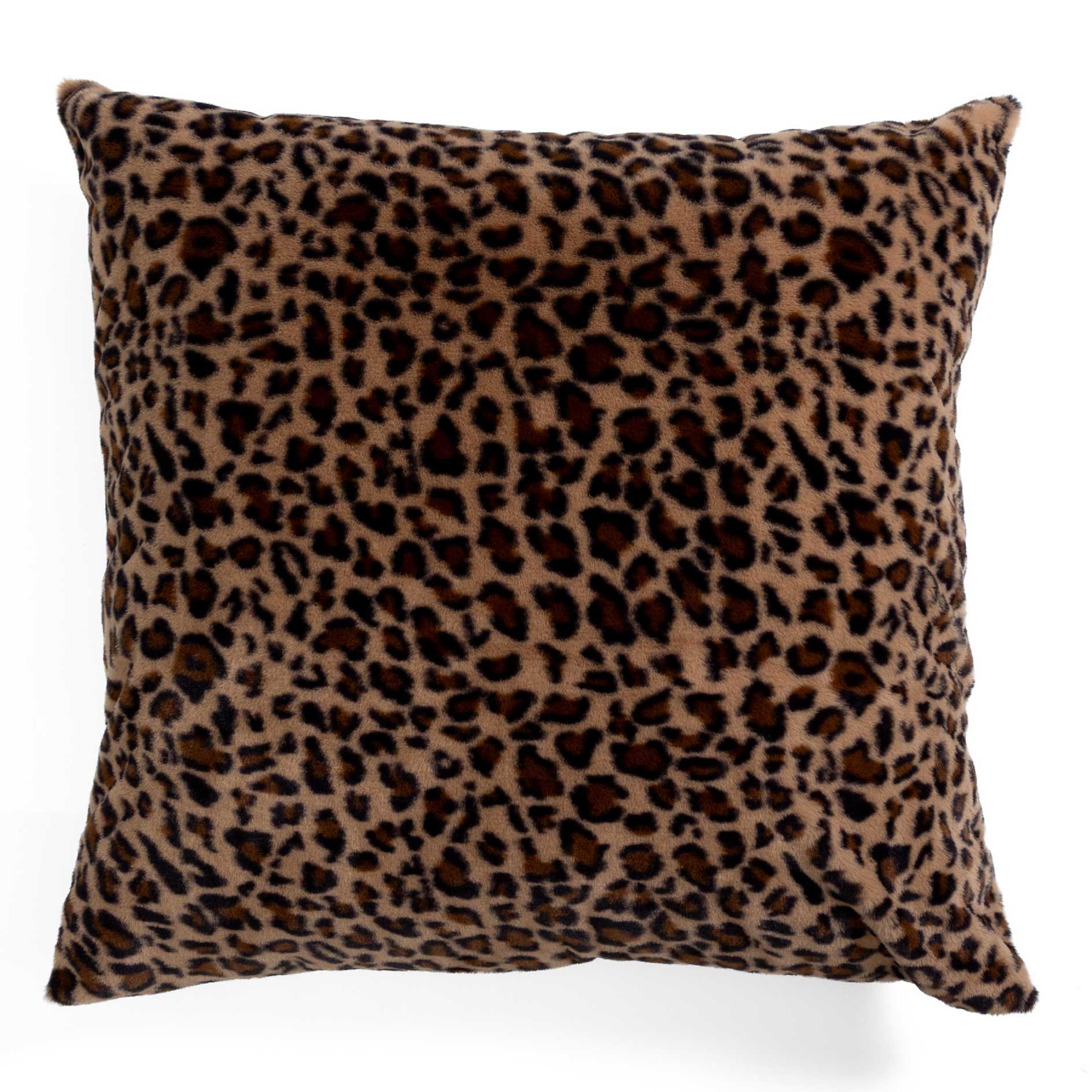 Kopfkissen - Leopard - Fake Rabbit - 80x80 cm