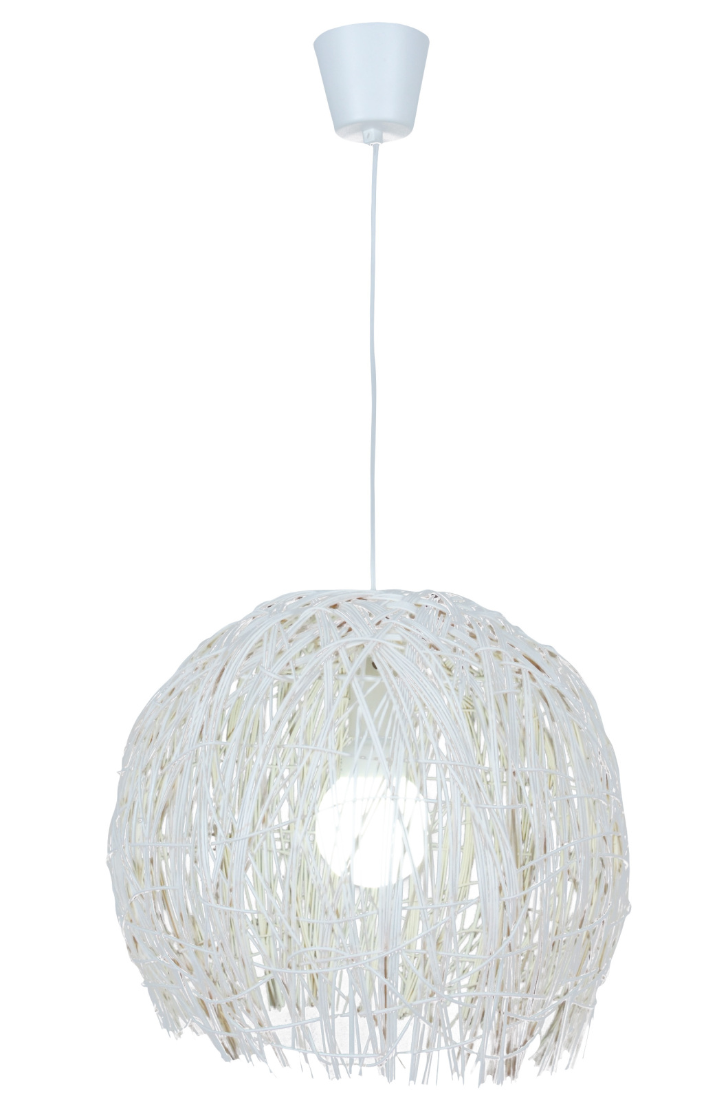 Korb-Pendelleuchte STRUWEL - weiß - Ø 40 cm