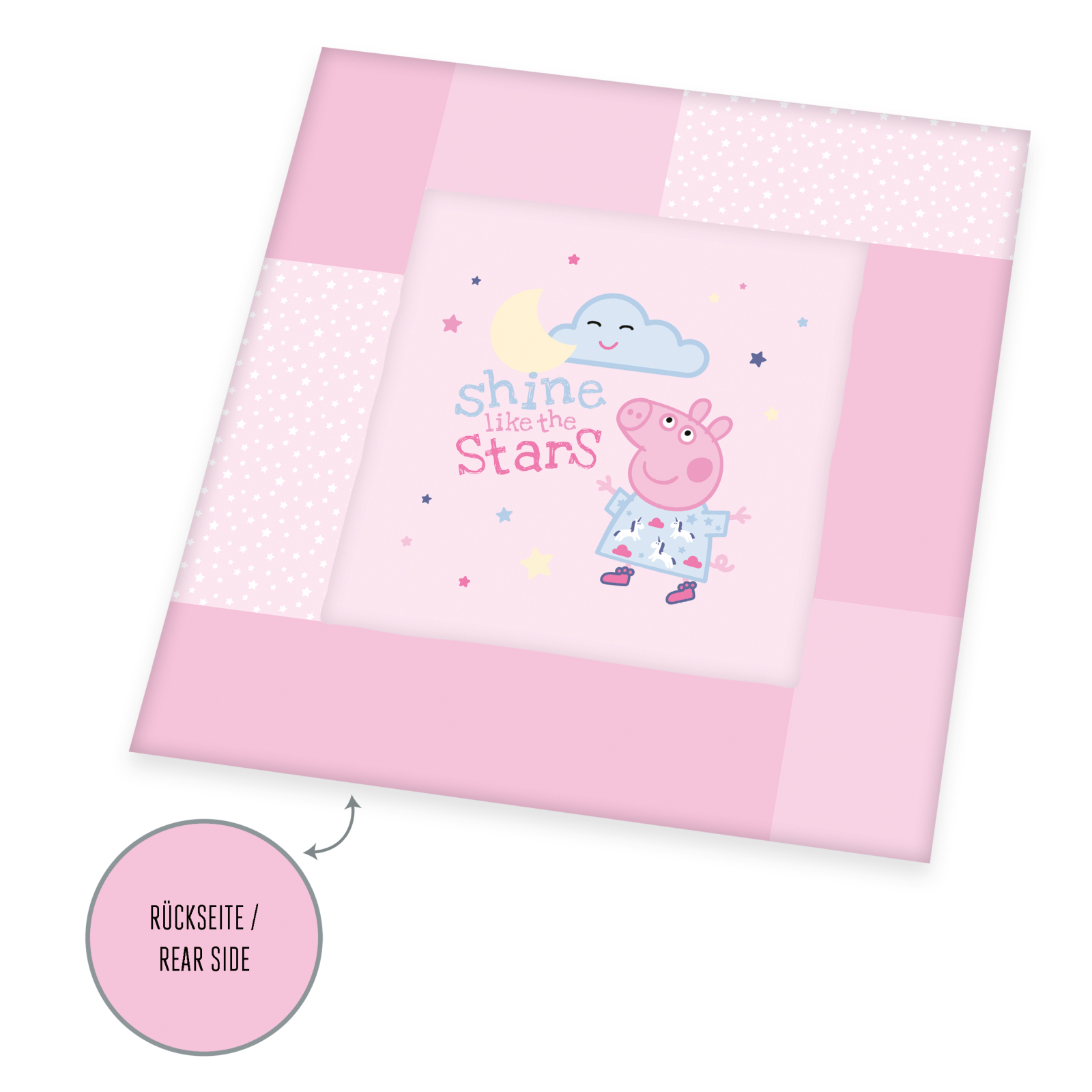 Krabbeldecke PEPPA PIG - rosa - 115x115 cm