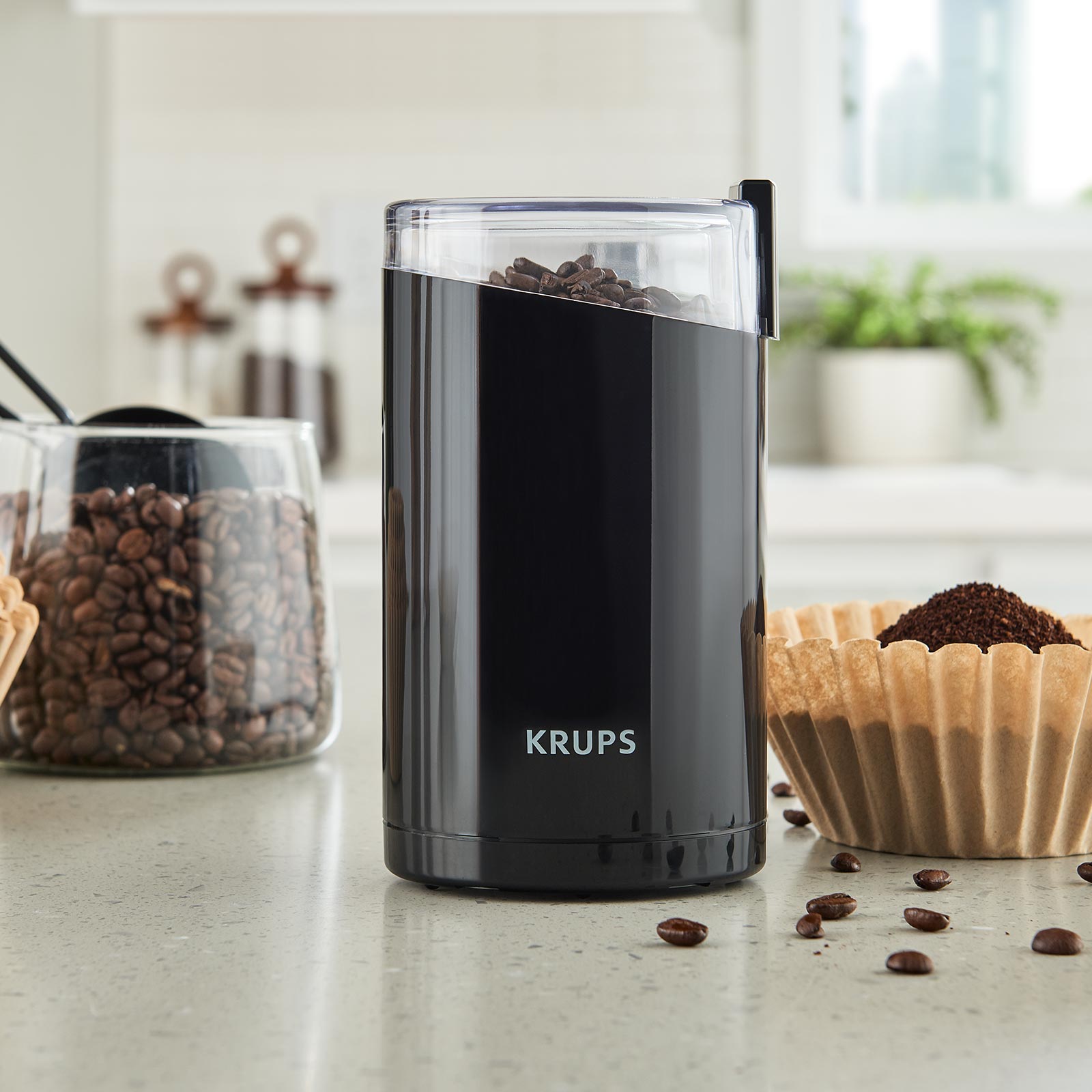 KRUPS Kaffee-Gewürzmühle F20342 - schwarz - 75g Füllmenge