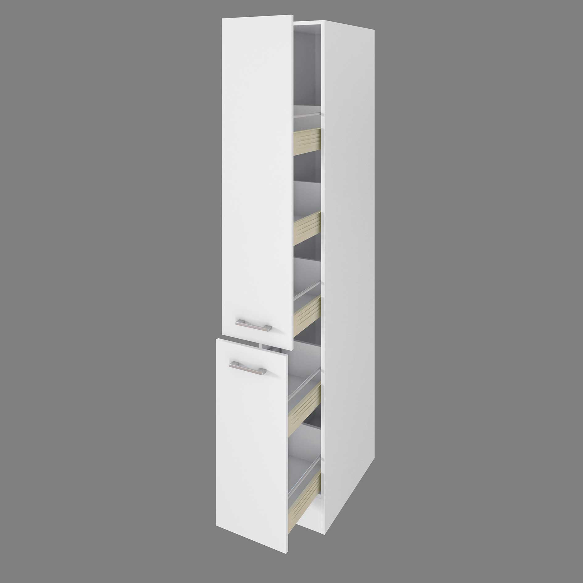 Küchenblock LUCCA - weiß-Caledonia - mit Einbauspüle - 240 cm