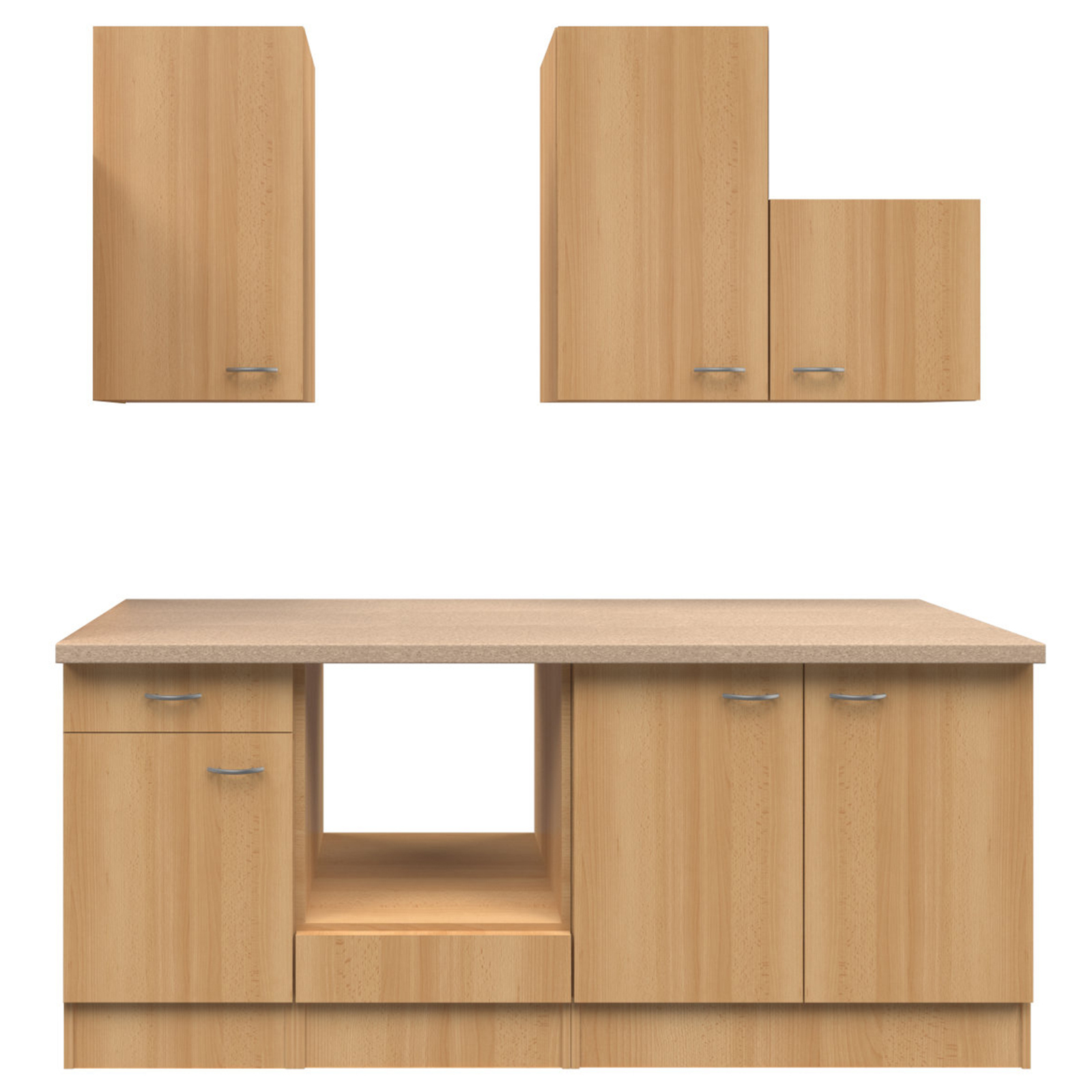 Küchenblock NANO - Buche - 210 cm