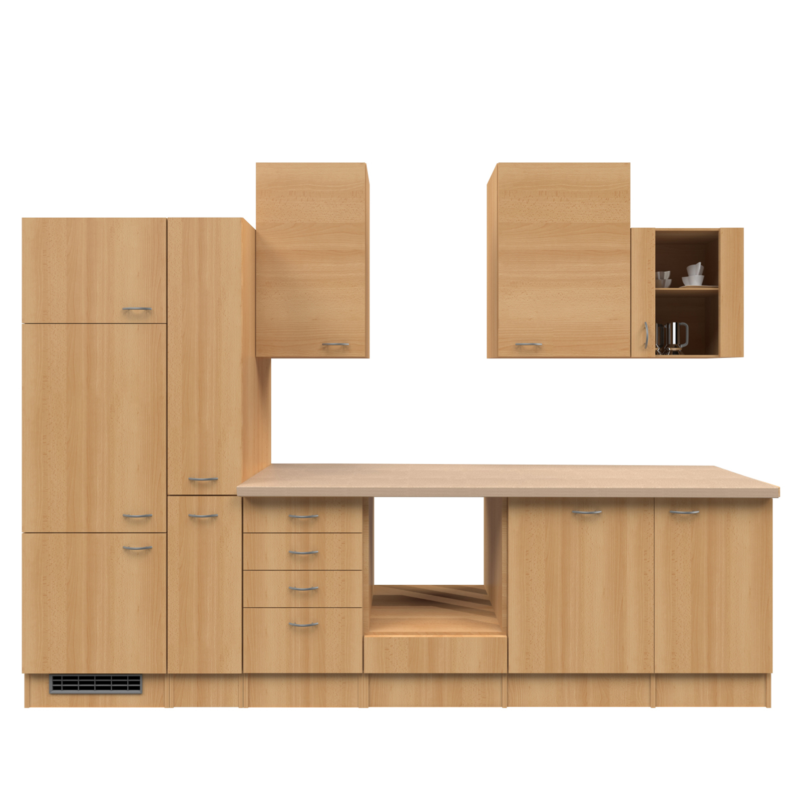 Küchenblock NANO - Buche - 310 cm