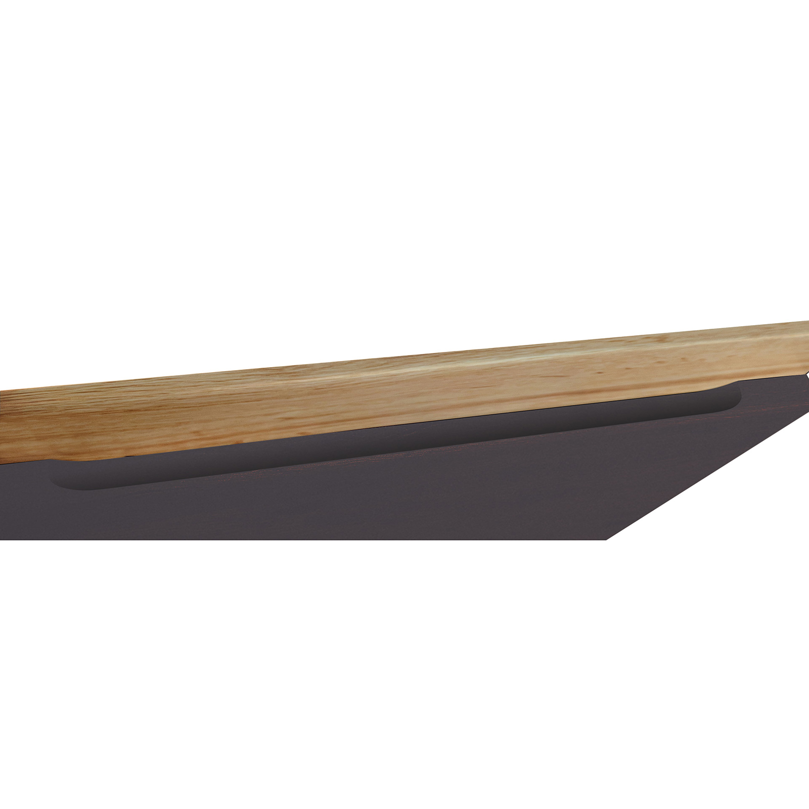 Küchenblock TURIN - matt grau - Wotan Eiche - 240 cm