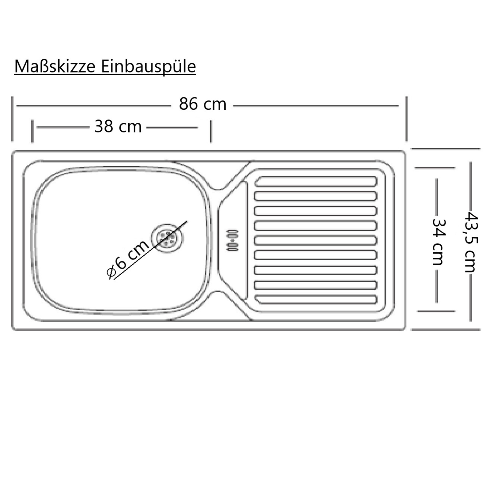 Küchenblock TURIN - matt grau - Wotan Eiche - 240 cm