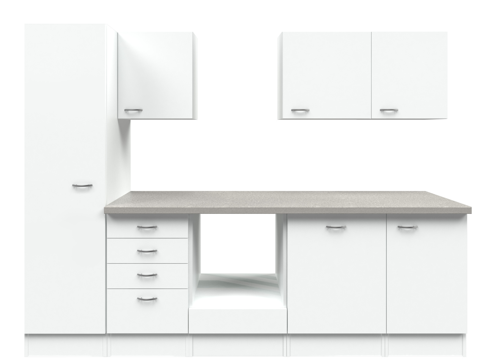 Küchenblock WITO - weiß-grau - 270 cm