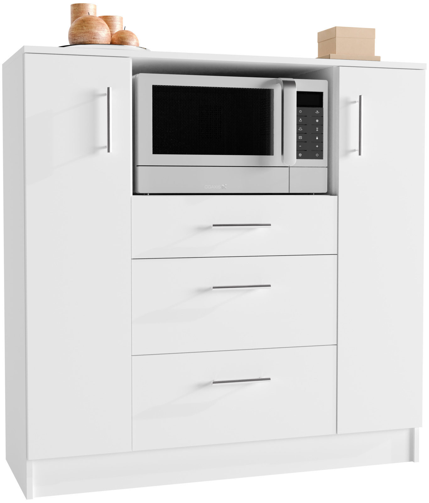 Küchenkommode ESILO - weiß - 109 cm breit