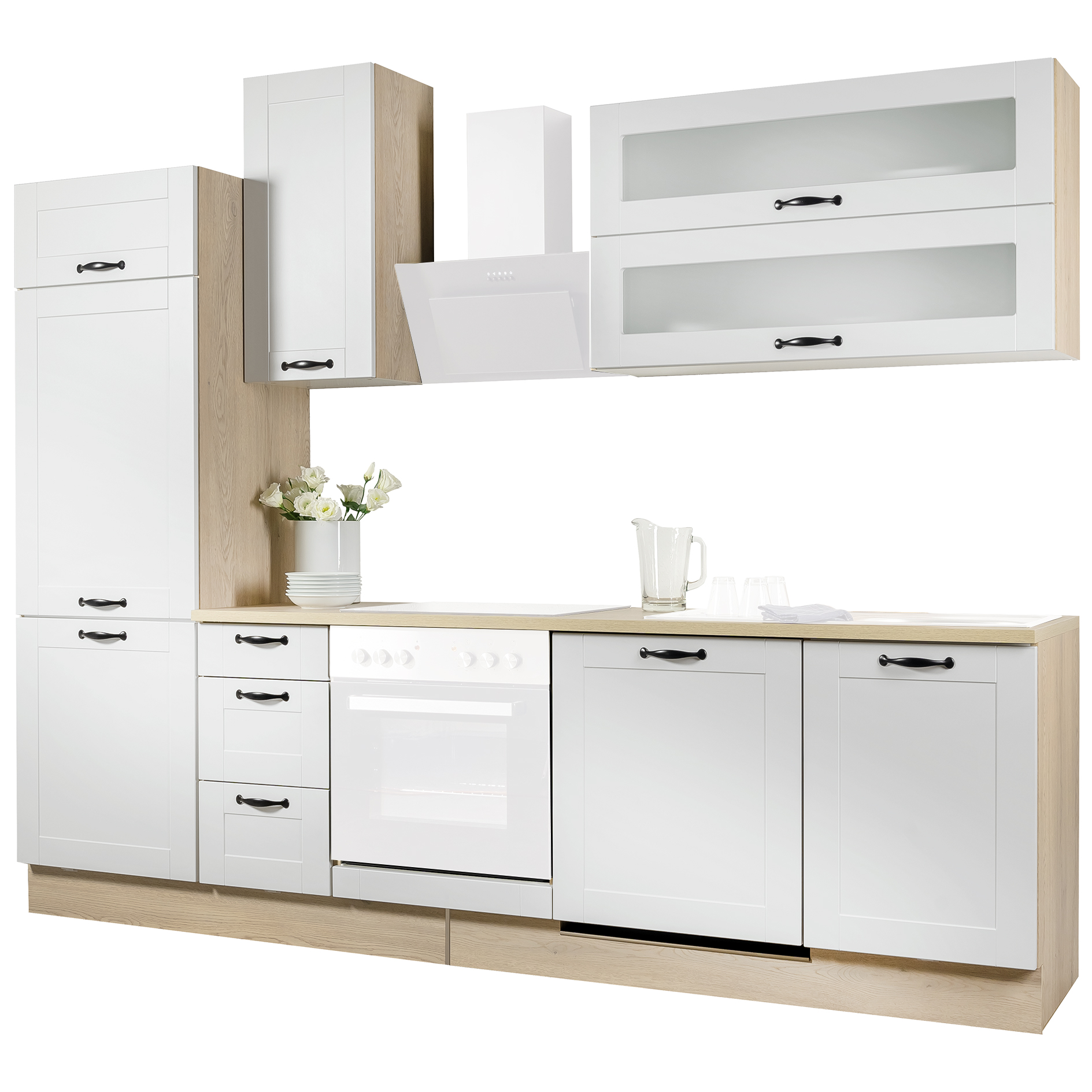 Küchenleerblock - light-grey - Eiche Creoma - 270 cm