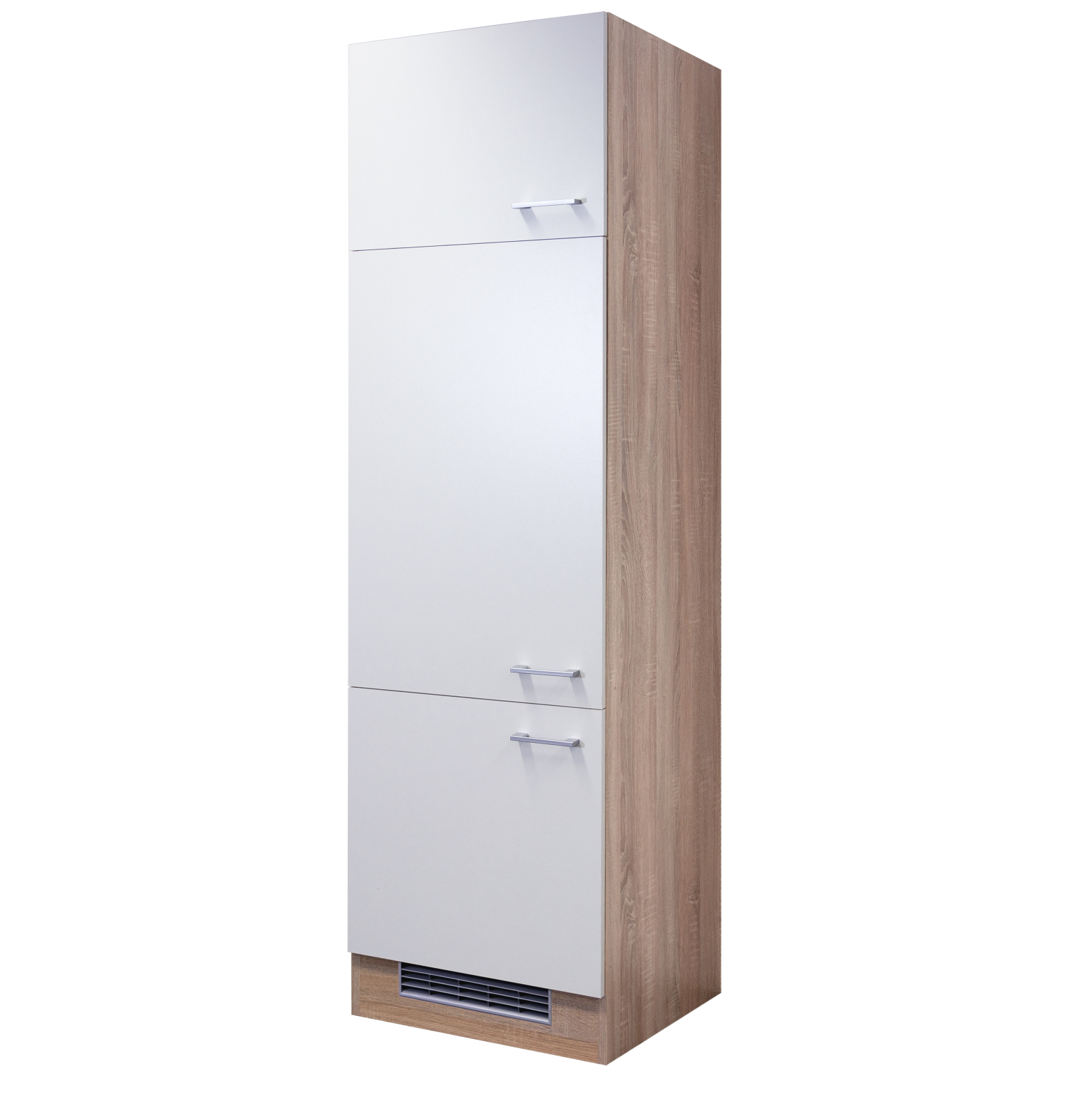 Kühlschrankumbau SAMOA - weiß-Sonoma Eiche - 60 cm