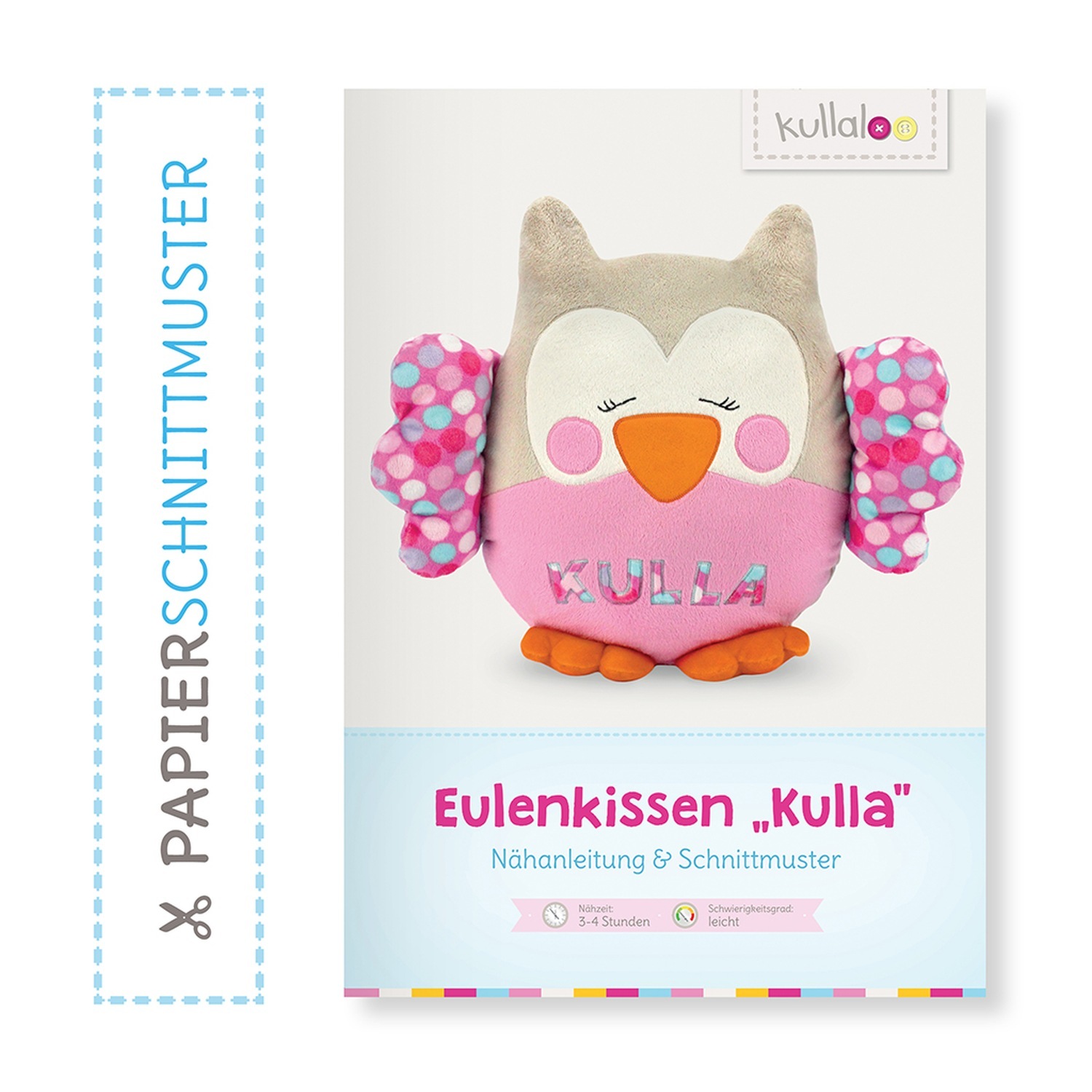 Kullaloo Nähanleitung und Schnittmusterbogen - Eulenkissen KULLA