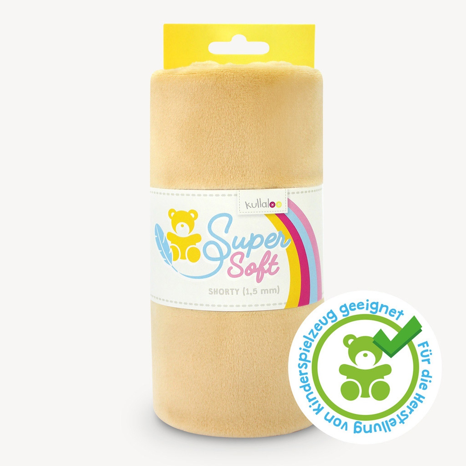 Kullaloo Plüsch SOFT SHORTY - beige - 1,5 mm Flor