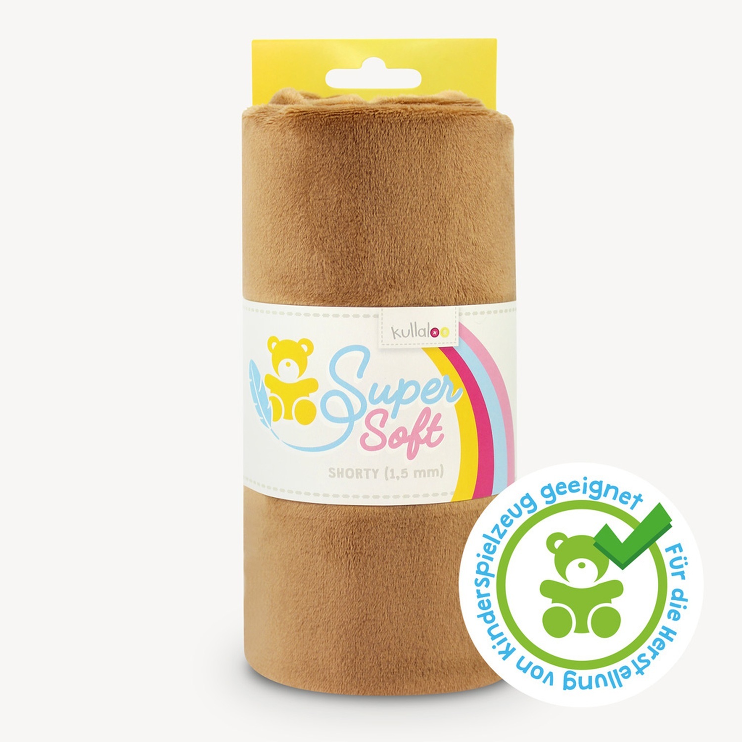 Kullaloo Plüsch SOFT SHORTY - braun - 1,5 mm Flor