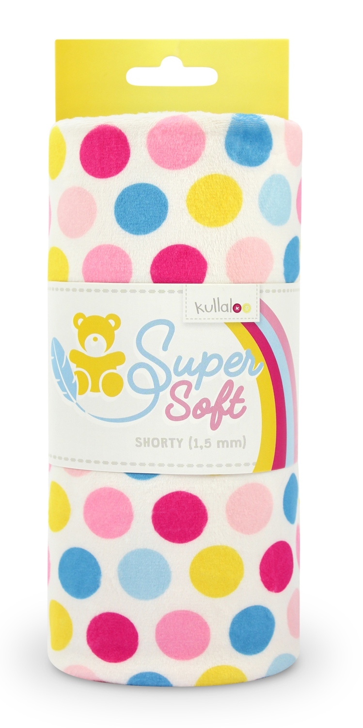 Kullaloo Plüsch SOFT SHORTY - bunt-rosa gepunktet - 1,5 mm Flor
