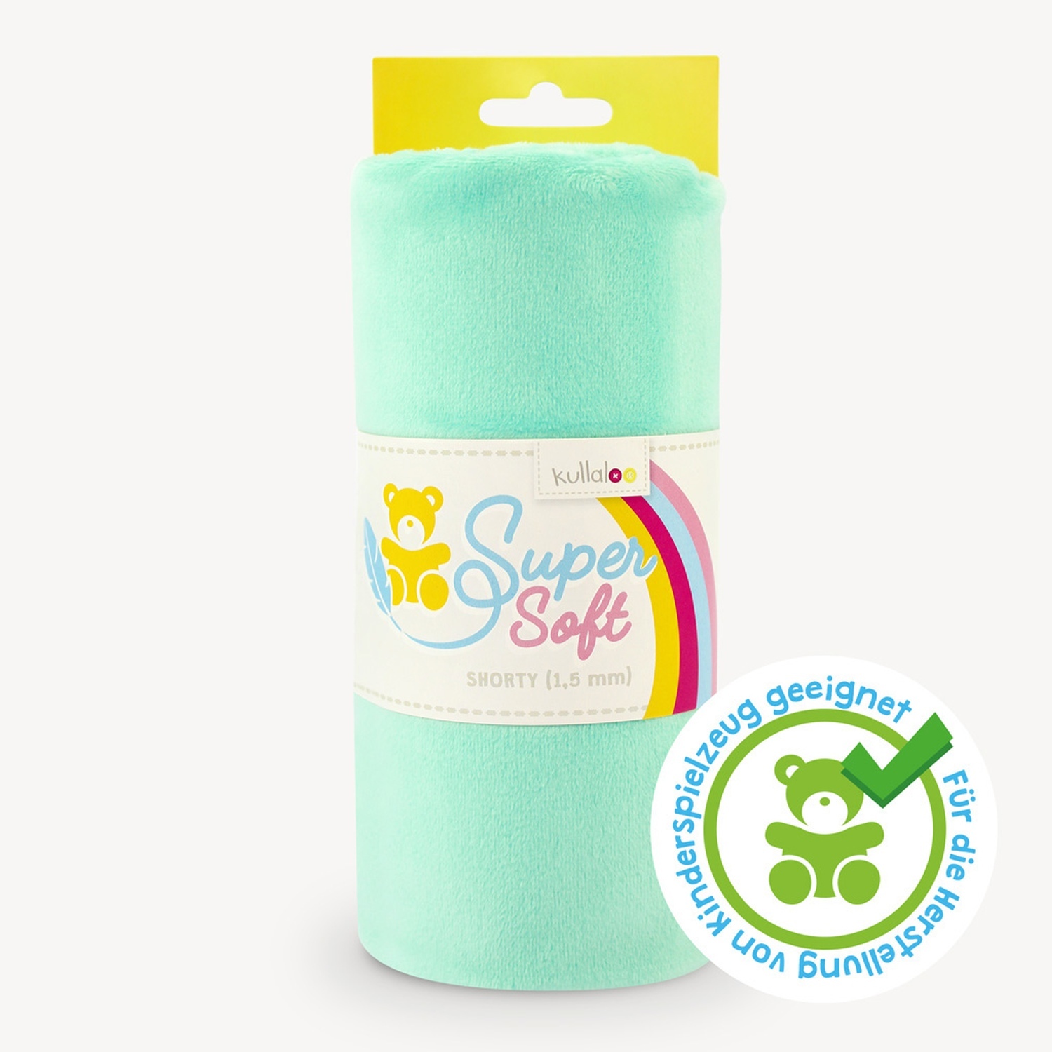 Kullaloo Plüsch SOFT SHORTY - mint - 1,5 mm Flor