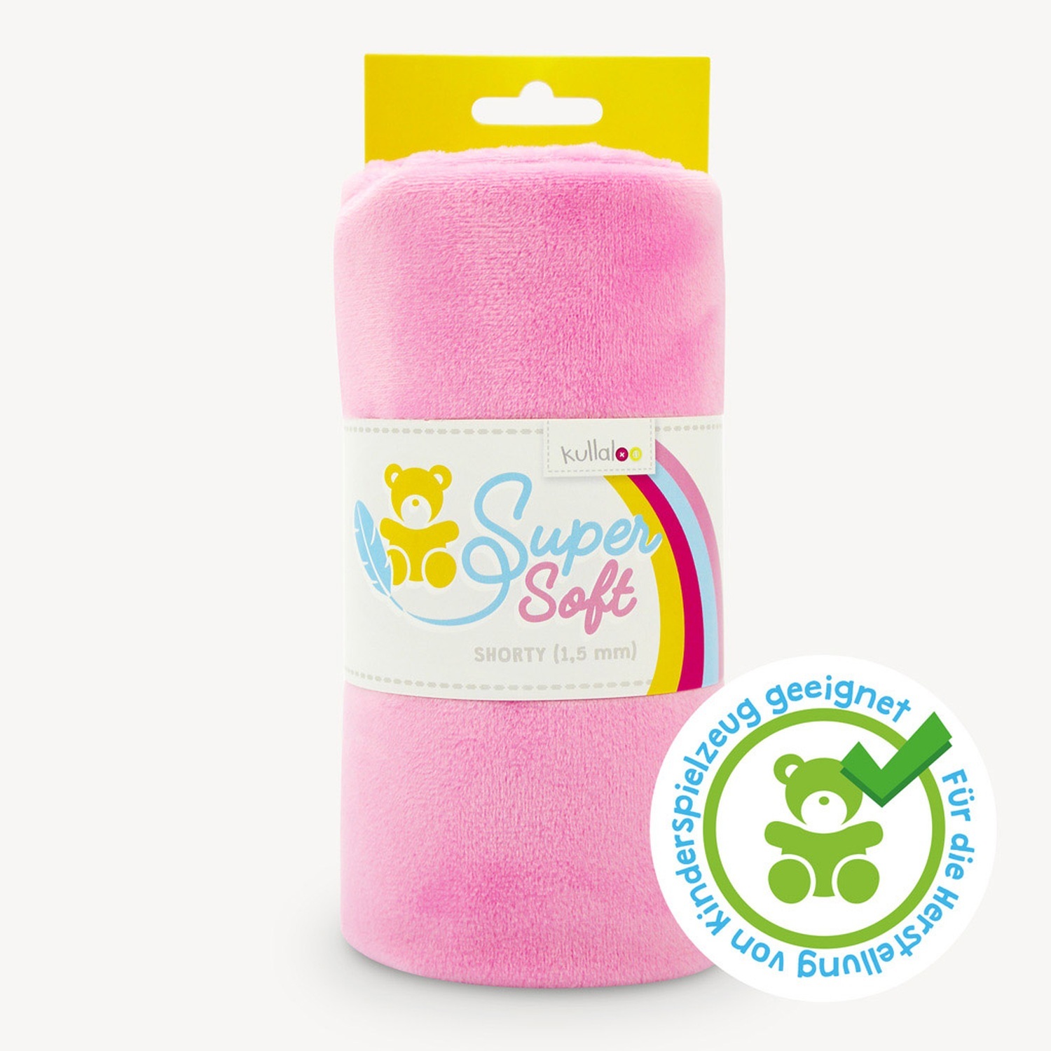 Kullaloo Plüsch SOFT SHORTY - rosa - 1,5 mm Flor