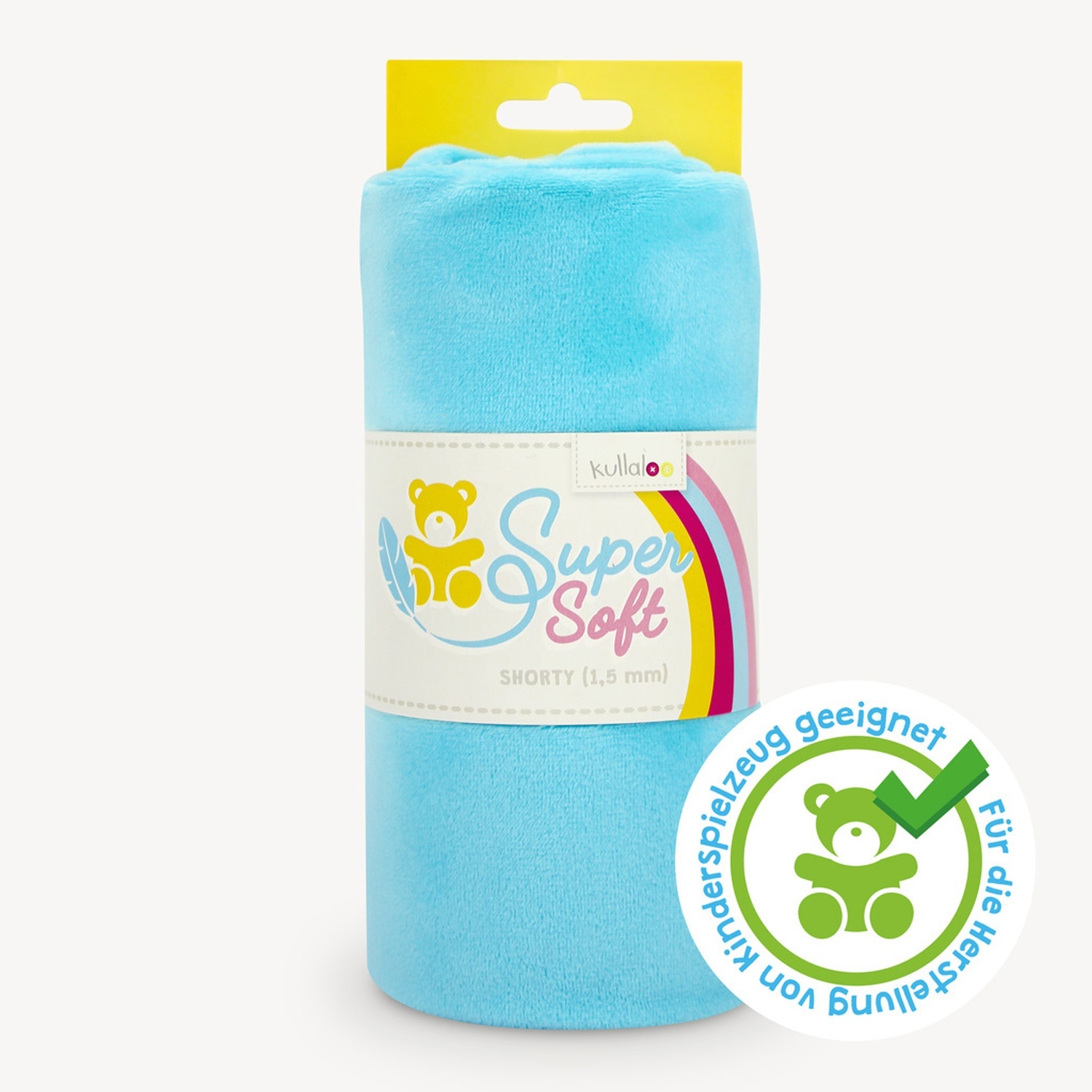 Kullaloo Plüsch SOFT SHORTY - türkis - 1,5 mm Flor