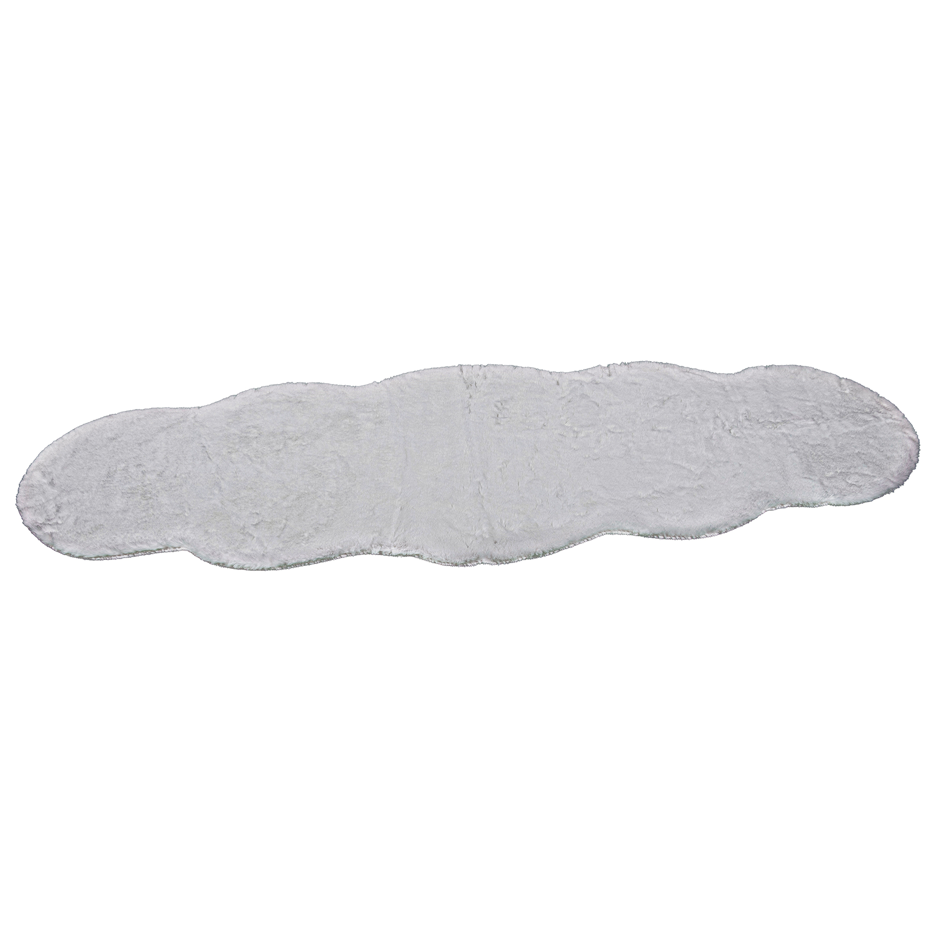 Kunstfell - silber - Fake Fur Rabbit - 55x180 cm