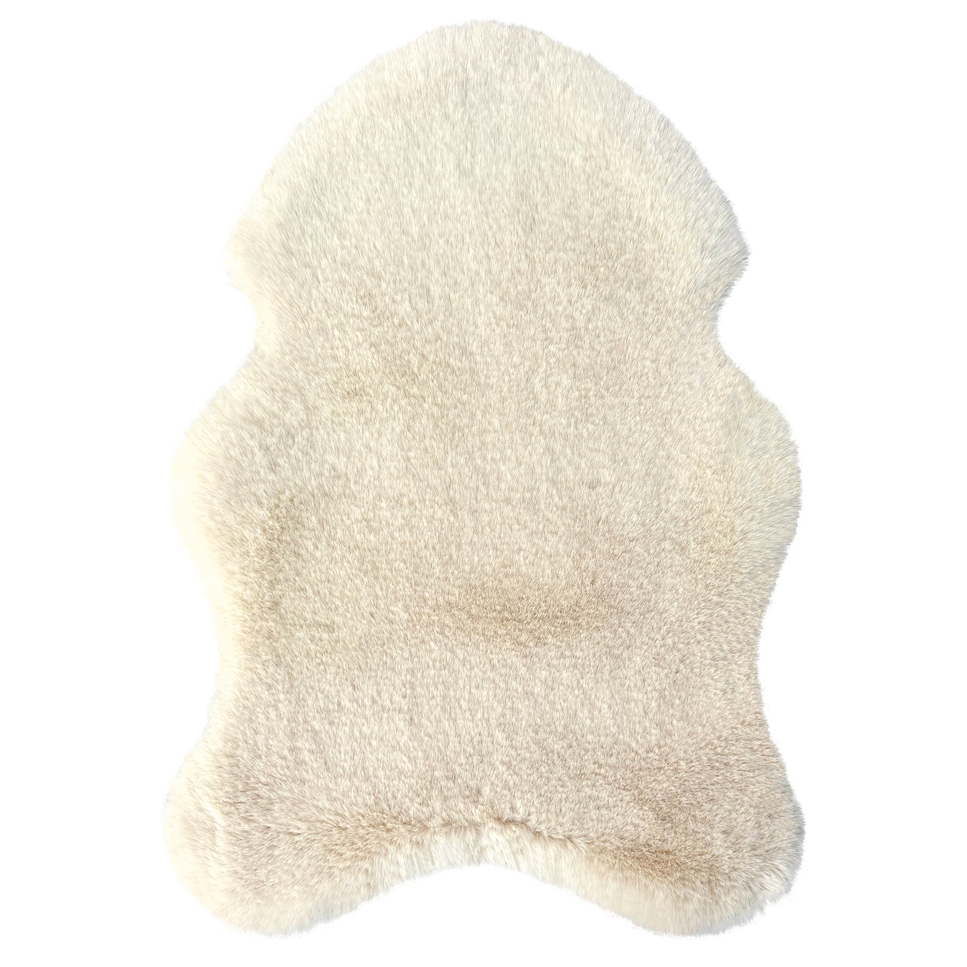 Kunstfellteppich - beige - 40x57 cm