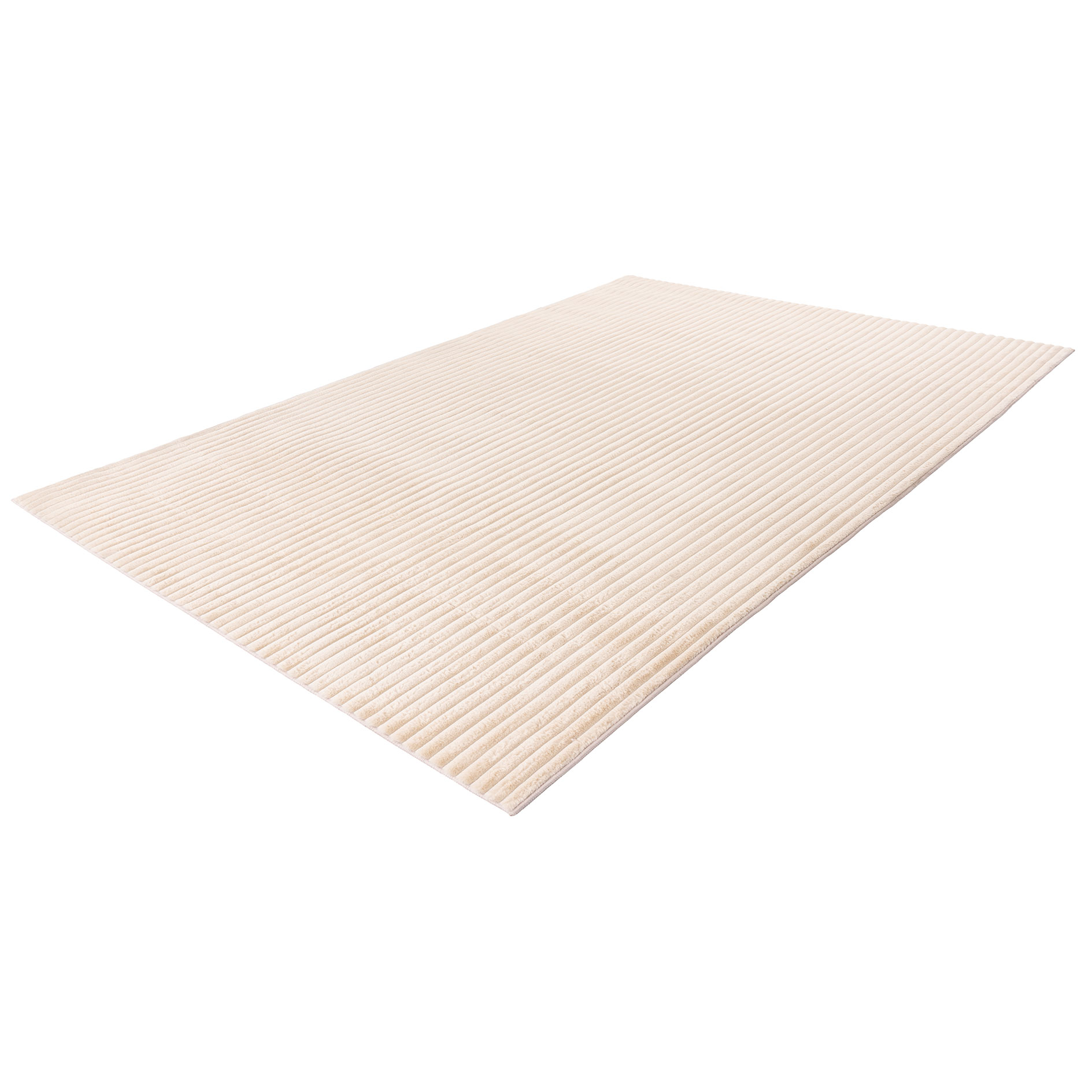 Kunstfellteppich - beige - Grobcordoptik - 80x150 cm