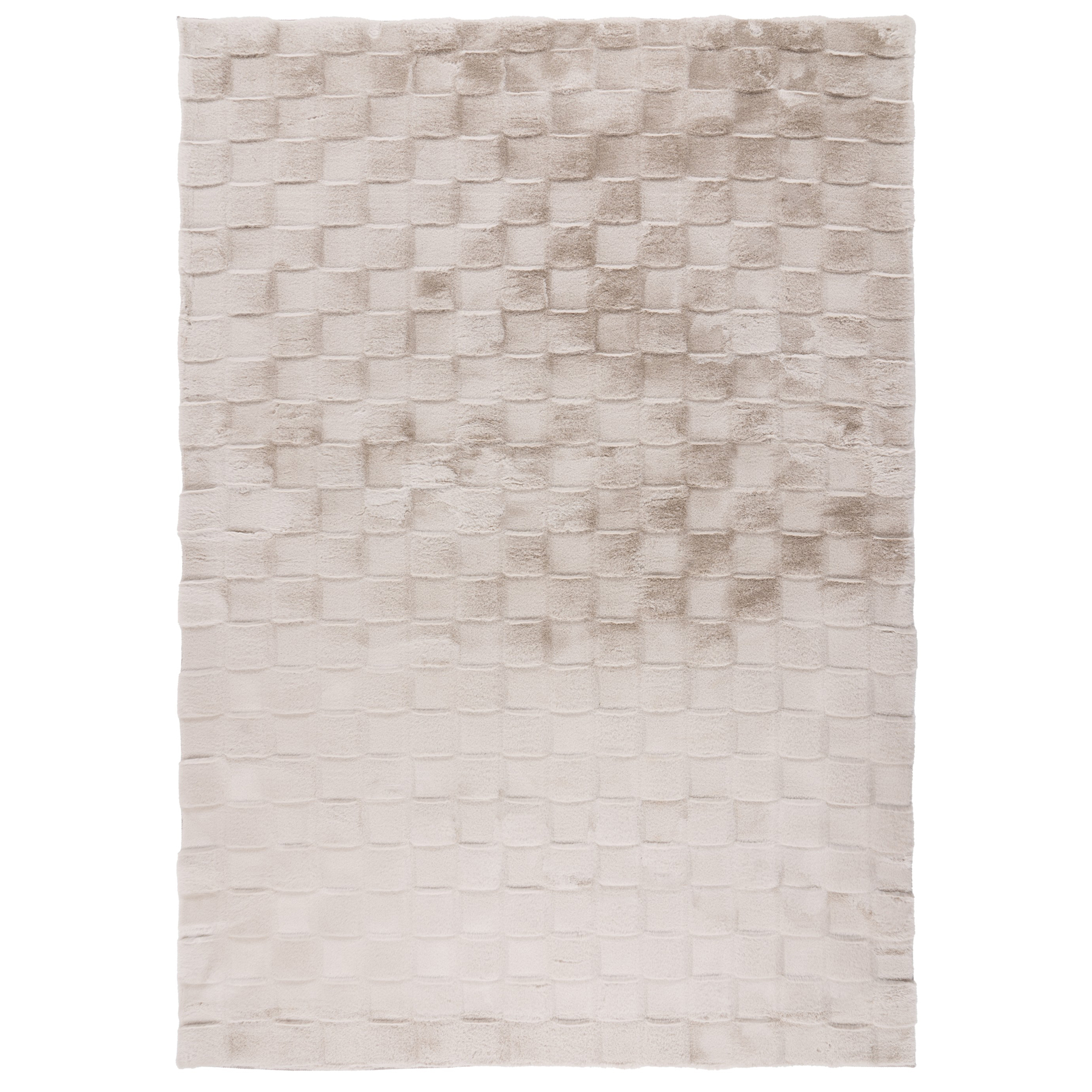 Kunstfellteppich - light taupe - 3D-Struktur - 120x170 cm