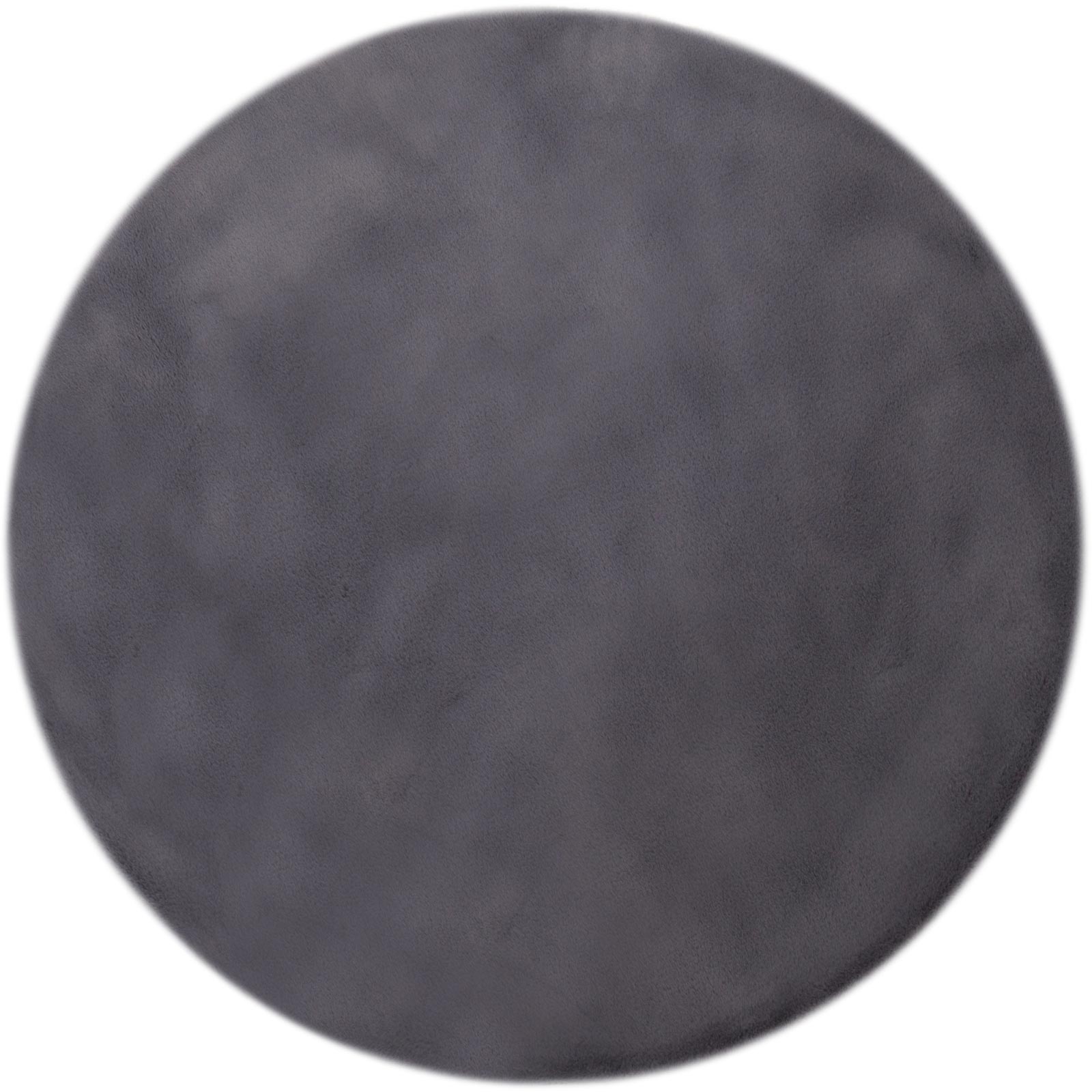 Kunstfellteppich - silber dunkel - rund - Ø 100 cm
