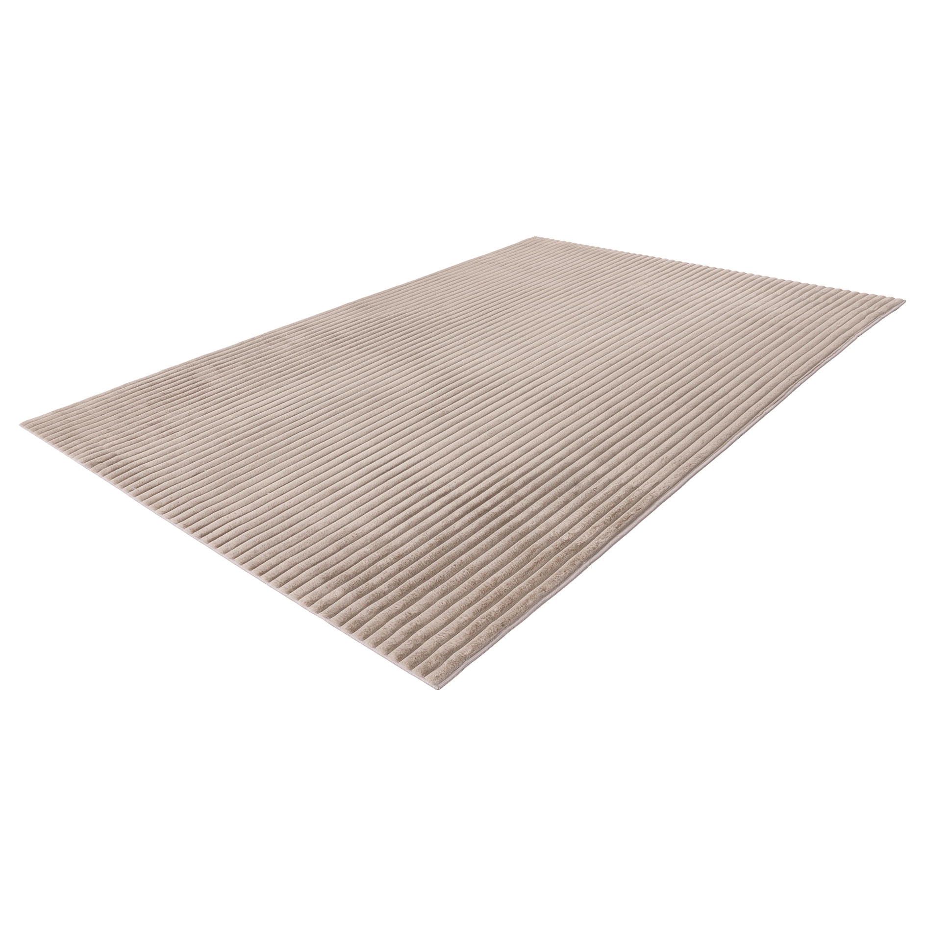 Kunstfellteppich - taupe - Grobcordoptik - 80x150 cm
