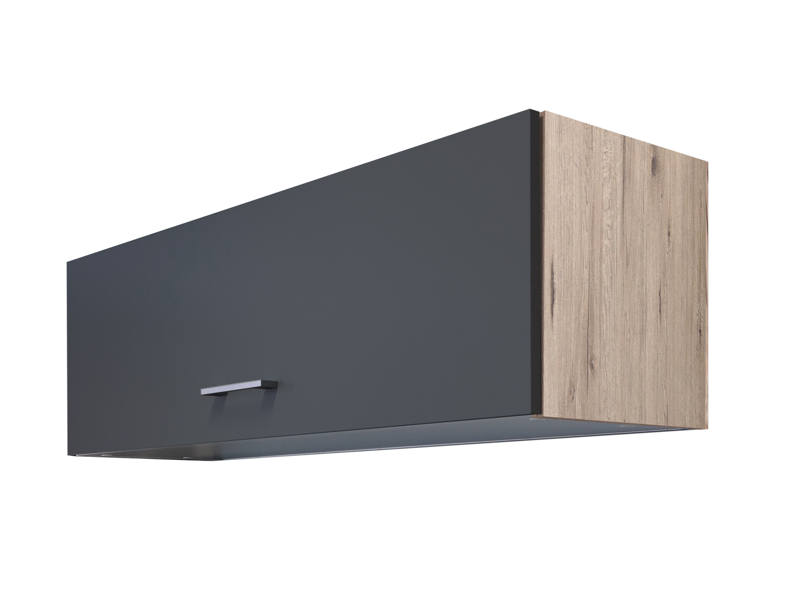 Kurz-Hängeschrank MORENA - San Remo Eiche - Basaltgrau matt - 100 cm