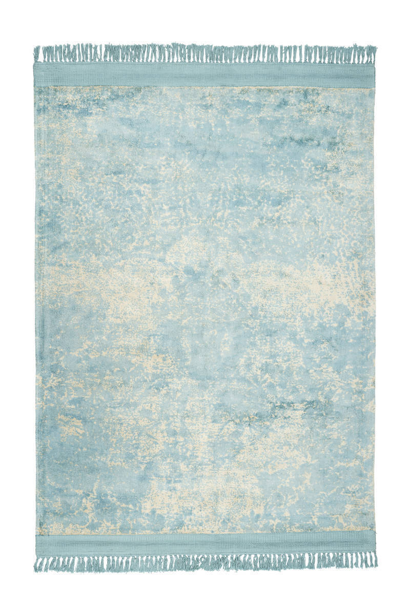 Kurzflorteppich DOLCE VITA 100 - petrol - handgewebt - 120x170 cm